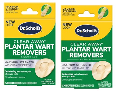 Foto 1 | Eliminador De Verrugas Dr. Scholl's Clear Away Plantar 24 Unidades (paquete De 2) - Venta Internacional.