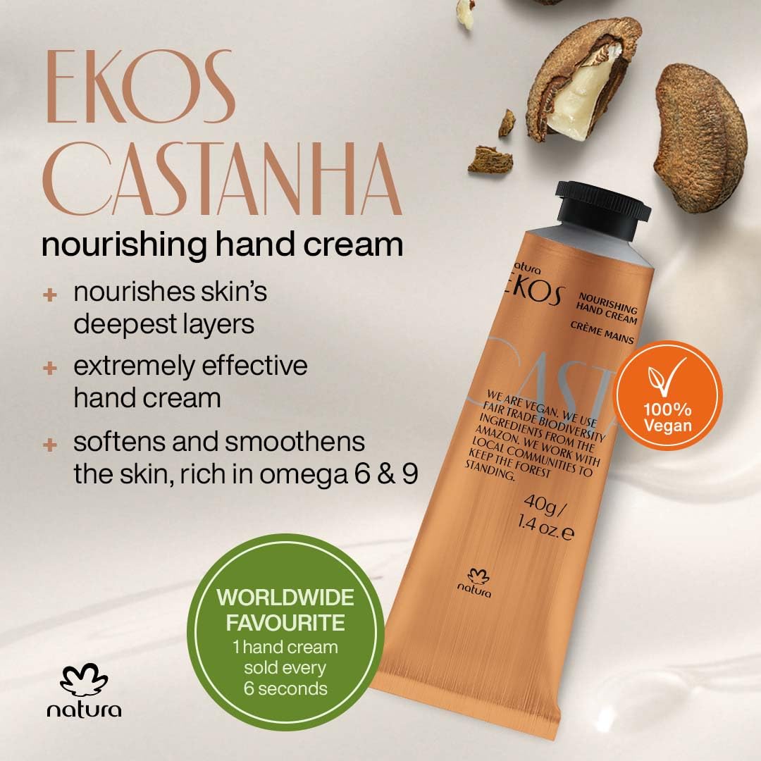 Foto 4 pulgar | Crema De Manos Natura Ekos Castanha (nuez De Brasil) 40 Ml - Venta Internacional.