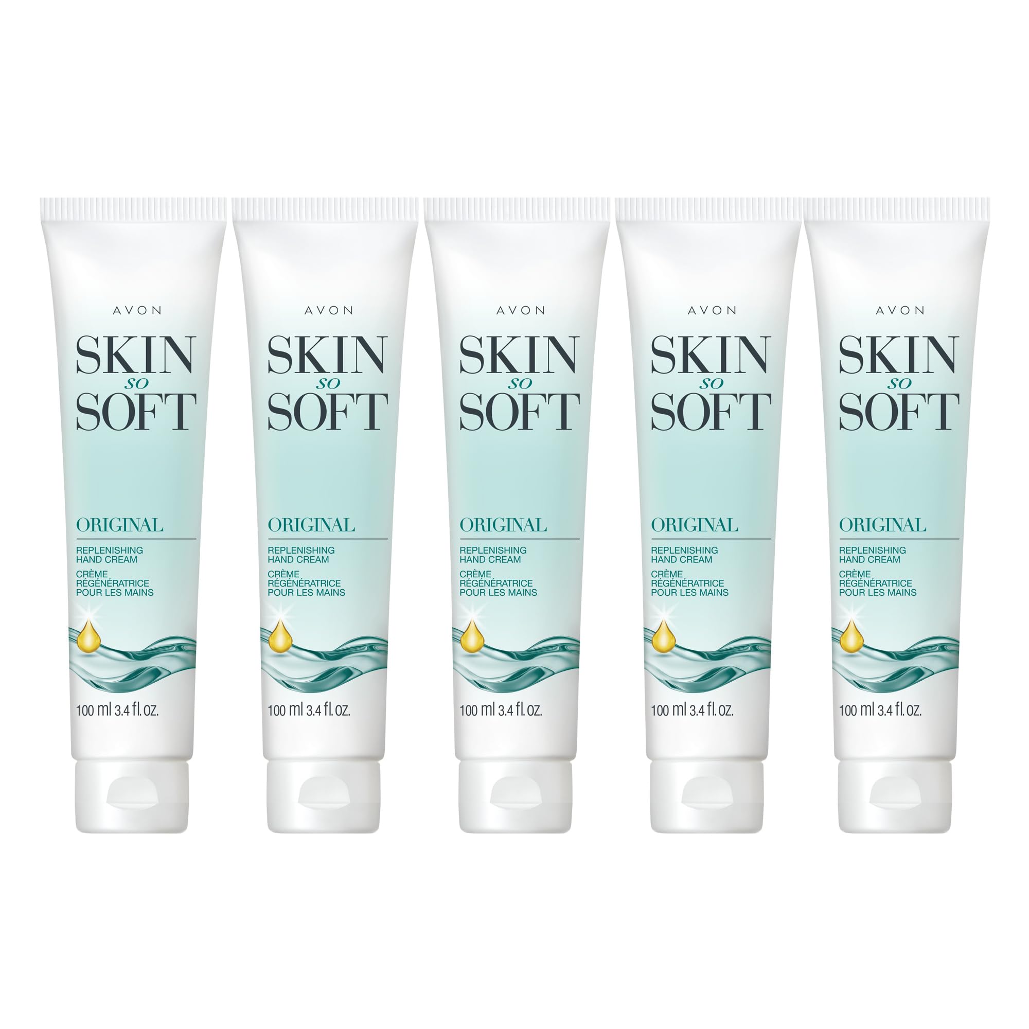 Foto 2 pulgar | Crema De Manos Avon Skin So Soft Original Replenishing, Paquete De 5 - Venta Internacional.