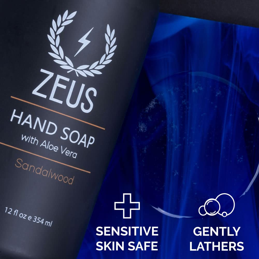 Foto 4 | Jabón Líquido Para Manos Zeus Con Aloe Vera, 355 Ml, Madera De Sándalo - Venta Internacional.