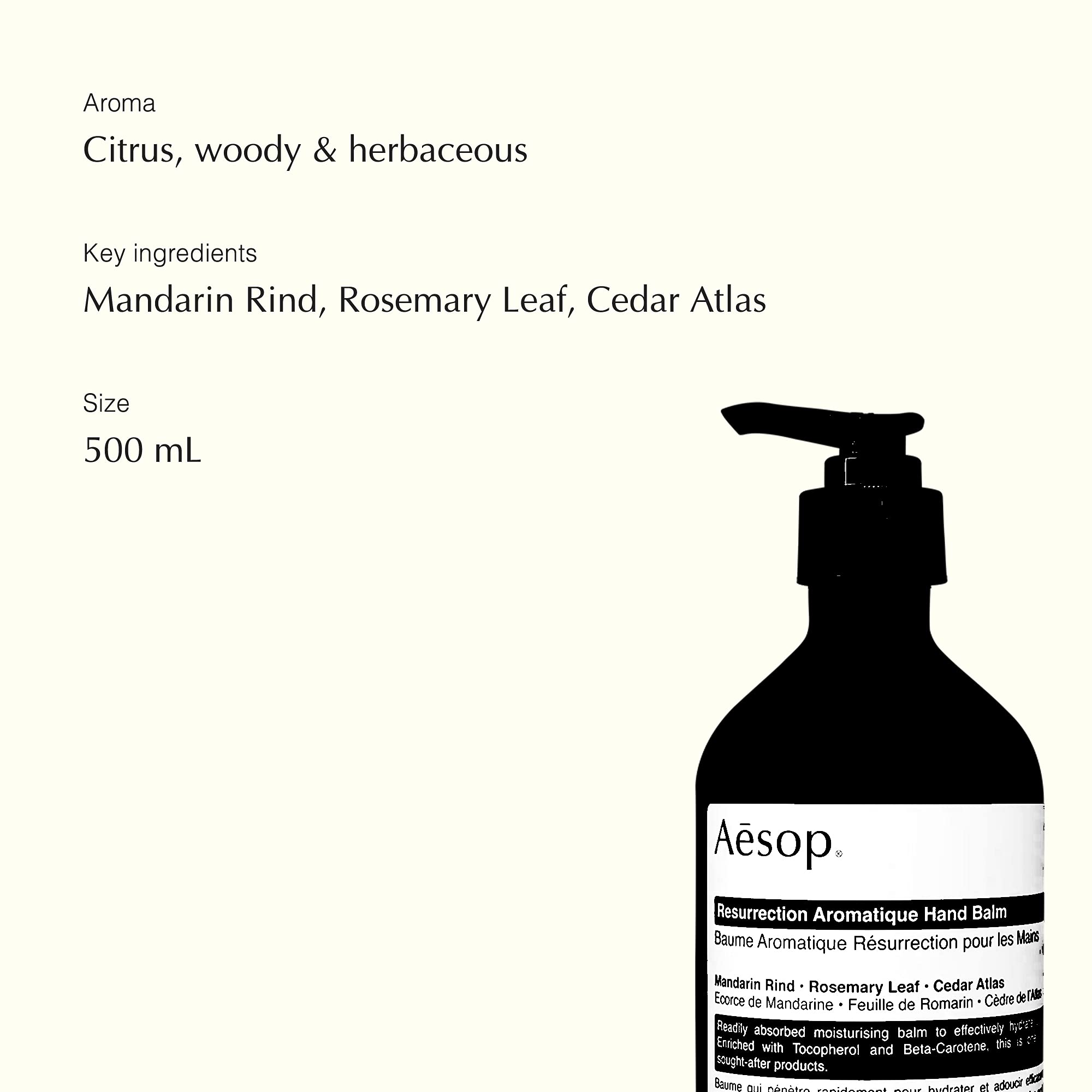 Foto 3 | Bálsamo De Manos Aesop Resurrection Aromatique, 500 Ml, Rico En Hidratación - Venta Internacional.