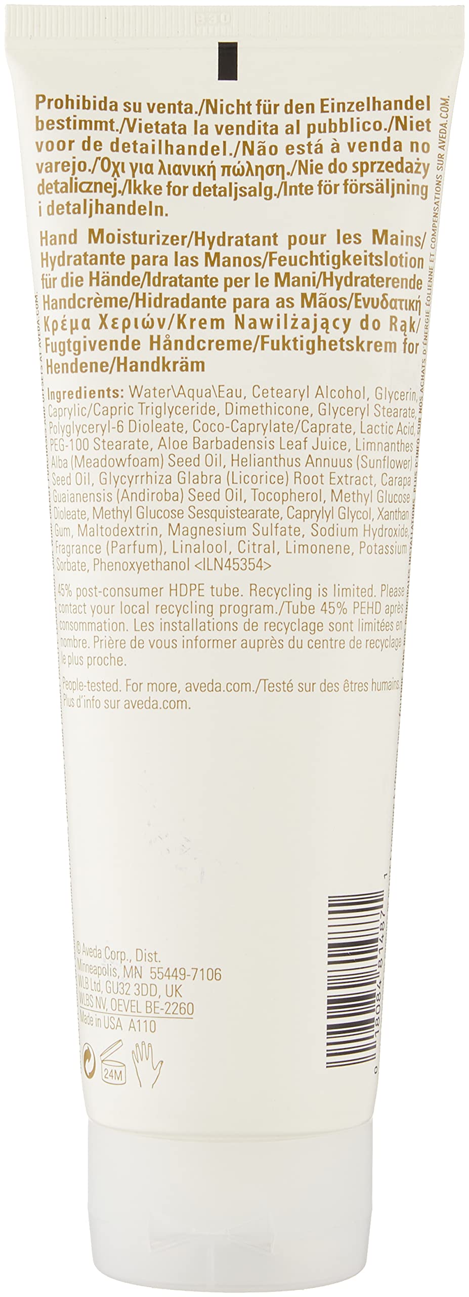 Foto 4 pulgar | Crema Hidratante Aveda Hand Relief Bb 250ml - Venta Internacional.