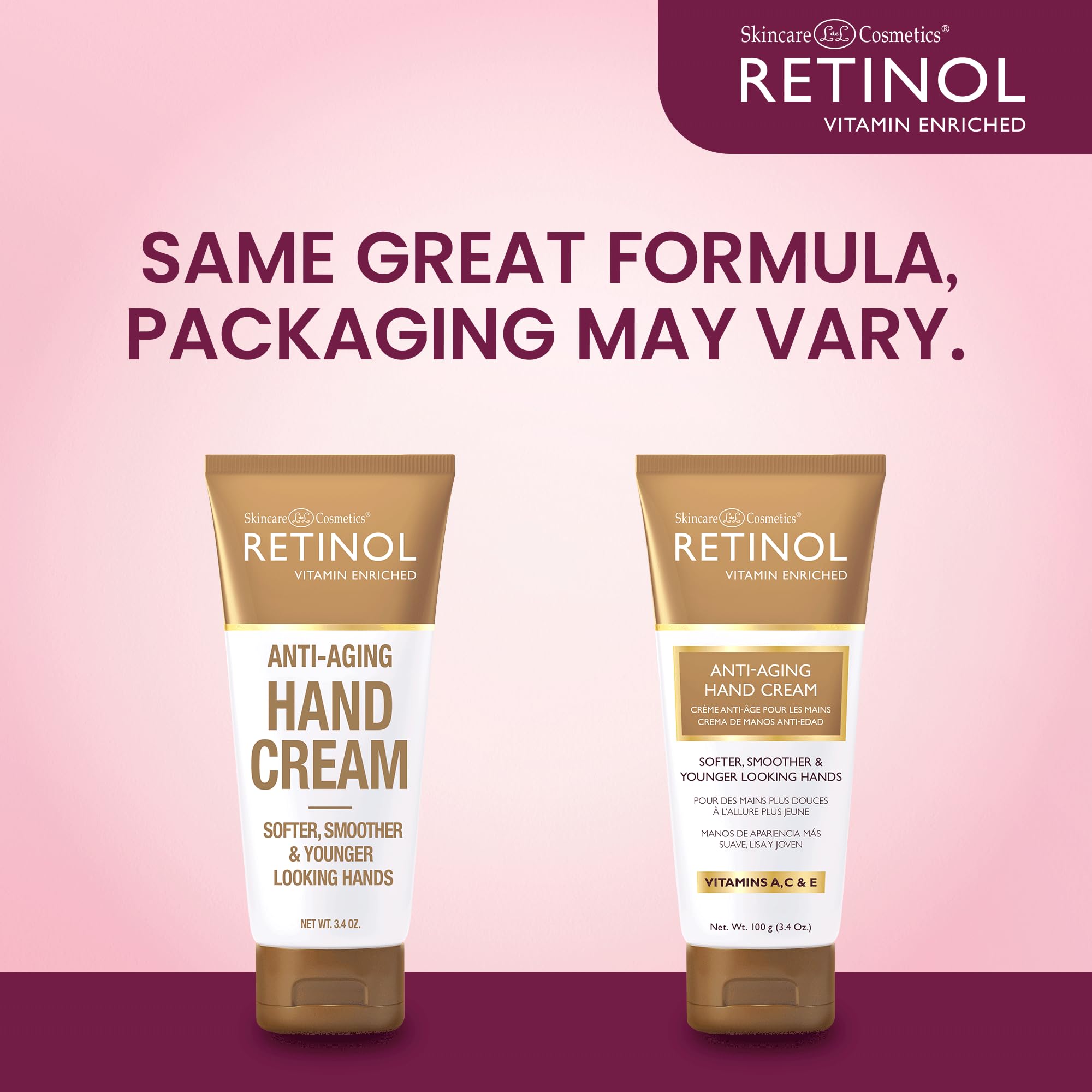 Foto 3 pulgar | Crema De Manos Con Retinol Antienvejecimiento Para El Cuidado De La Piel Ldel Cosmetics 100 G - Venta Internacional.