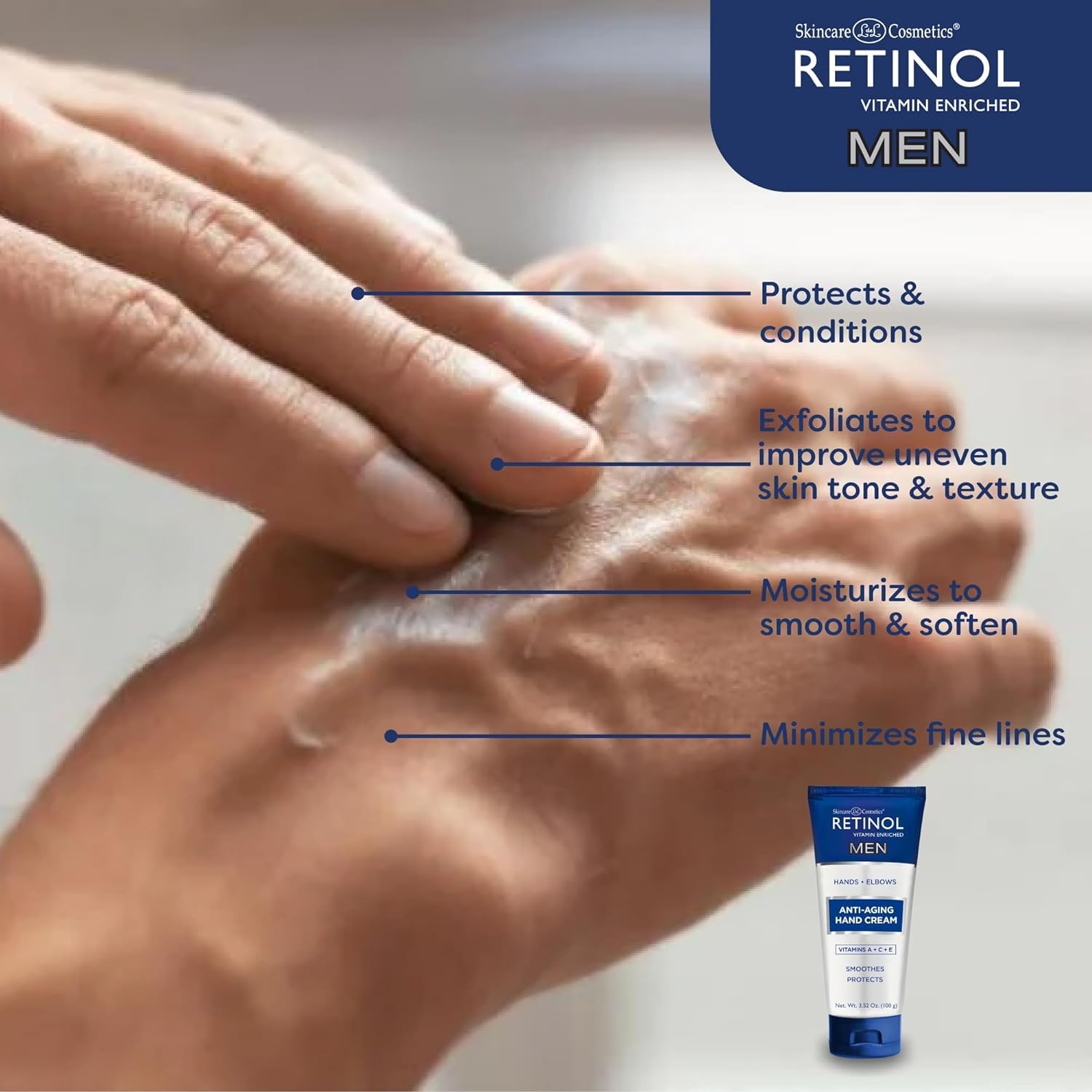 Foto 5 pulgar | Crema De Manos Con Retinol Antienvejecimiento The Original Brand Men's - Venta Internacional.