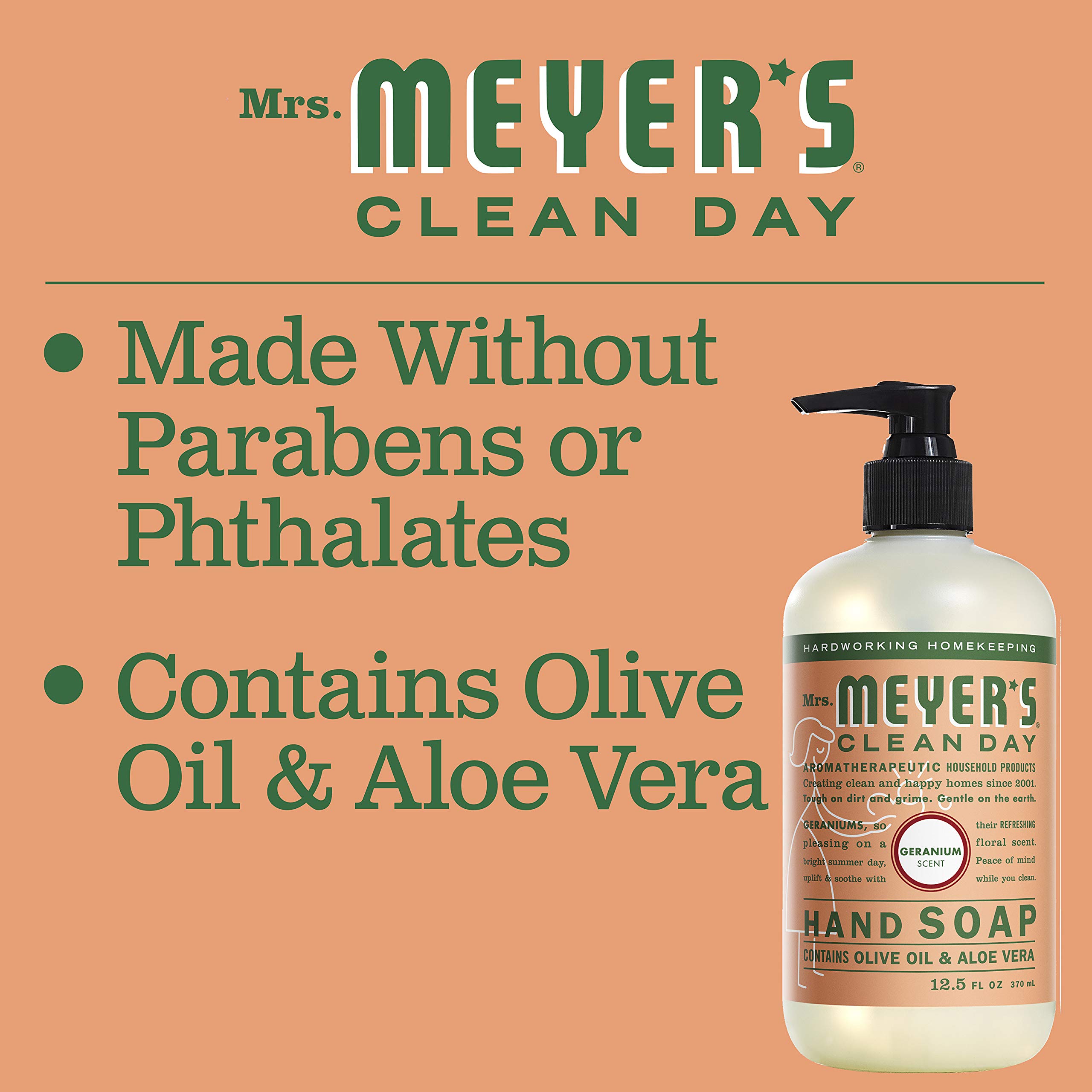Foto 6 pulgar | Jabón De Manos Mrs. Meyer's Clean Day Geranium 370 Ml, Paquete De 3 - Venta Internacional.