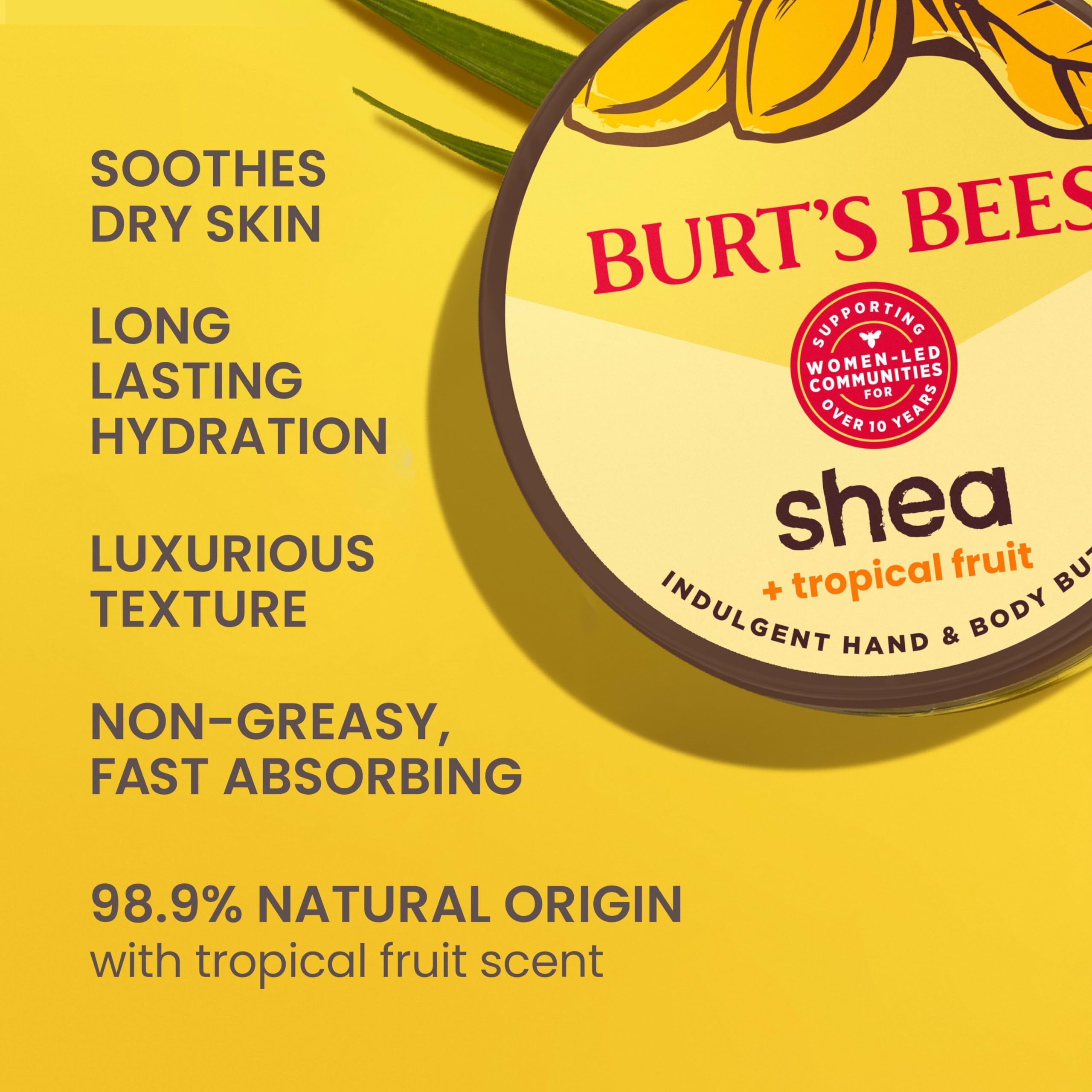 Foto 3 pulgar | Manteca Para Manos Y Cuerpo Burt's Bees Shea + Tropical Fruit 325 Ml - Venta Internacional.