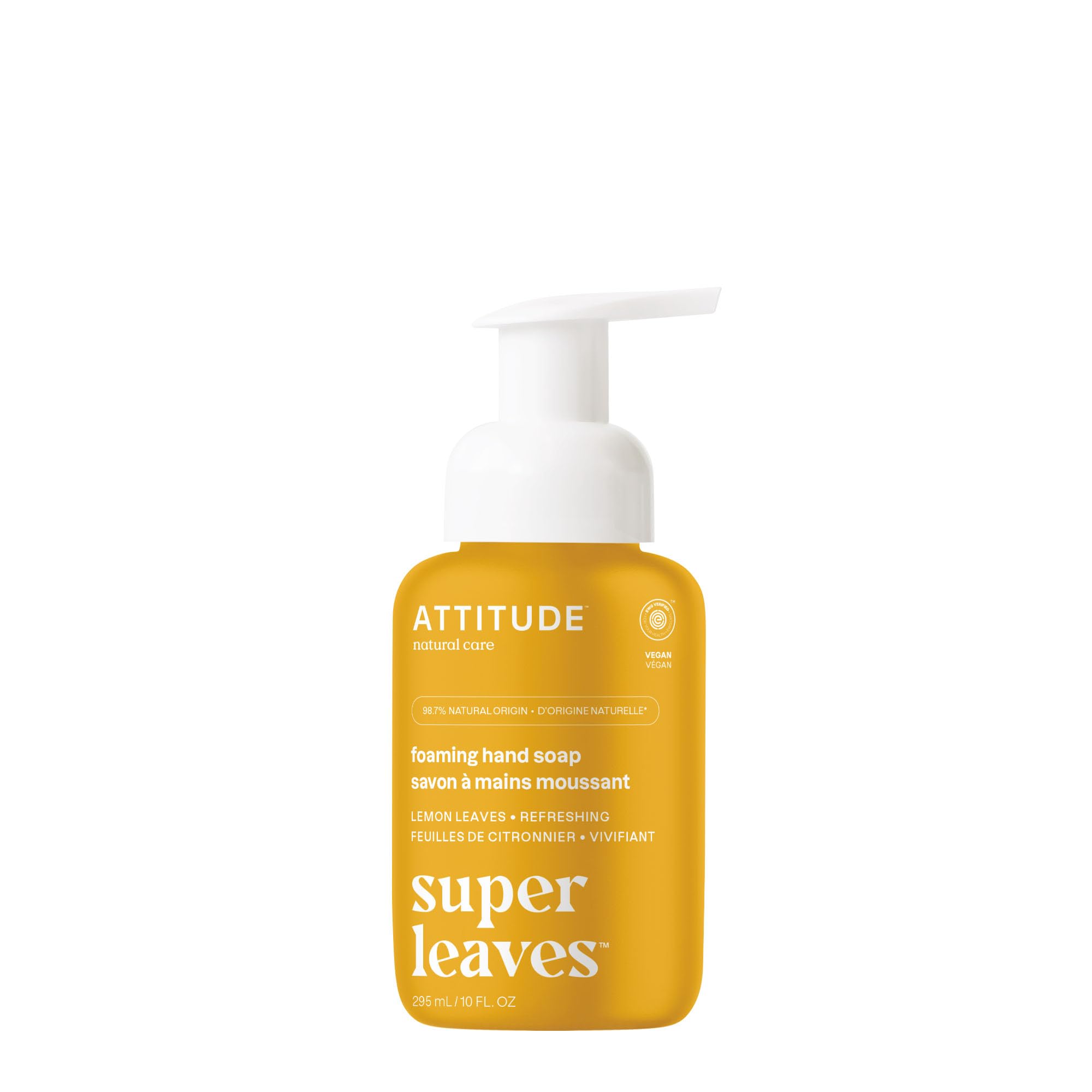 Jabón Espumoso Para Manos Attitude Lemon Leaves, 300 Ml, Vegano - Venta Internacional.