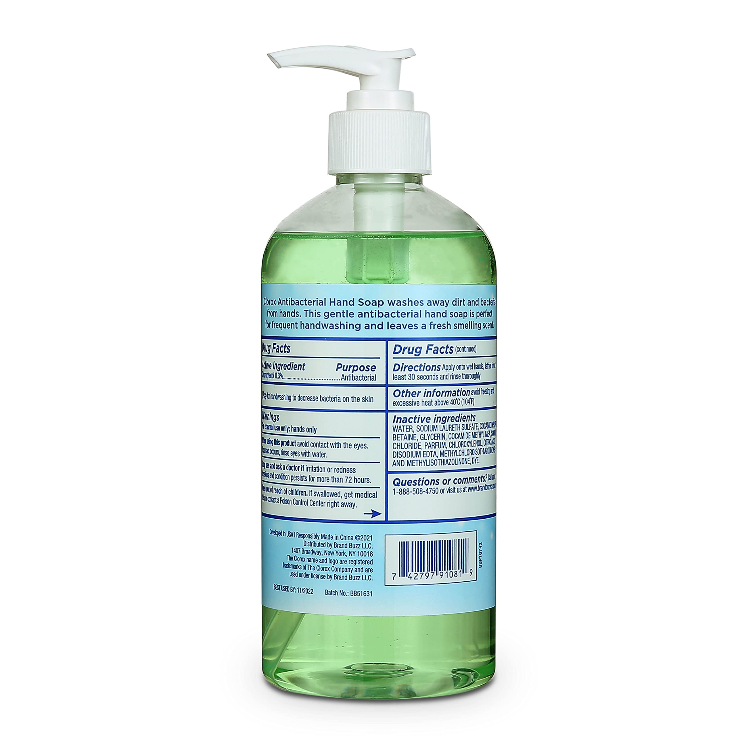 Foto 5 | Jabón Líquido Para Manos Clorox Antibacterial Con Bomba 473ml Aloe - Venta Internacional.