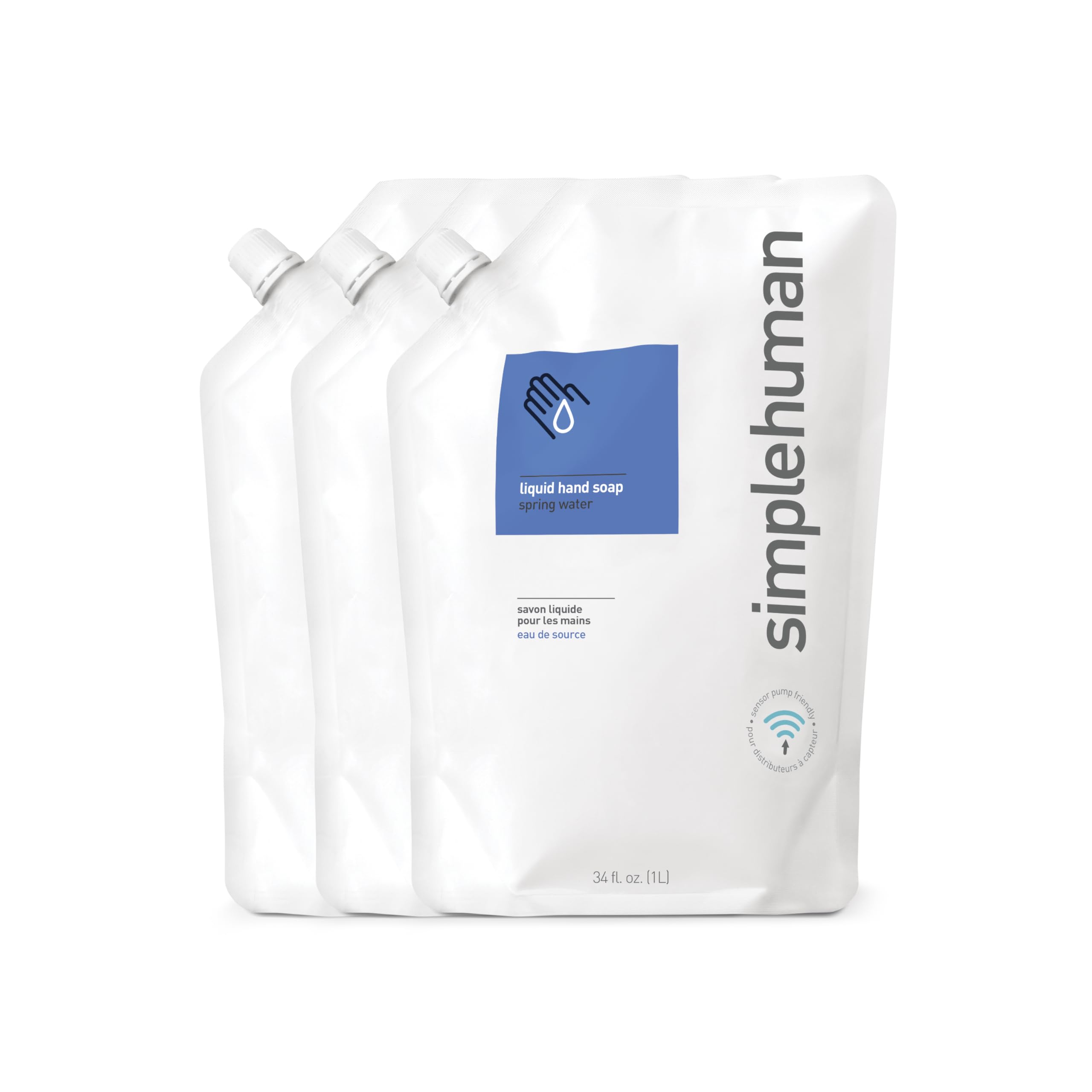 Recambio De Jabón De Manos Simplehuman Spring Water, 1 Litro (paquete De 3) - Venta Internacional.