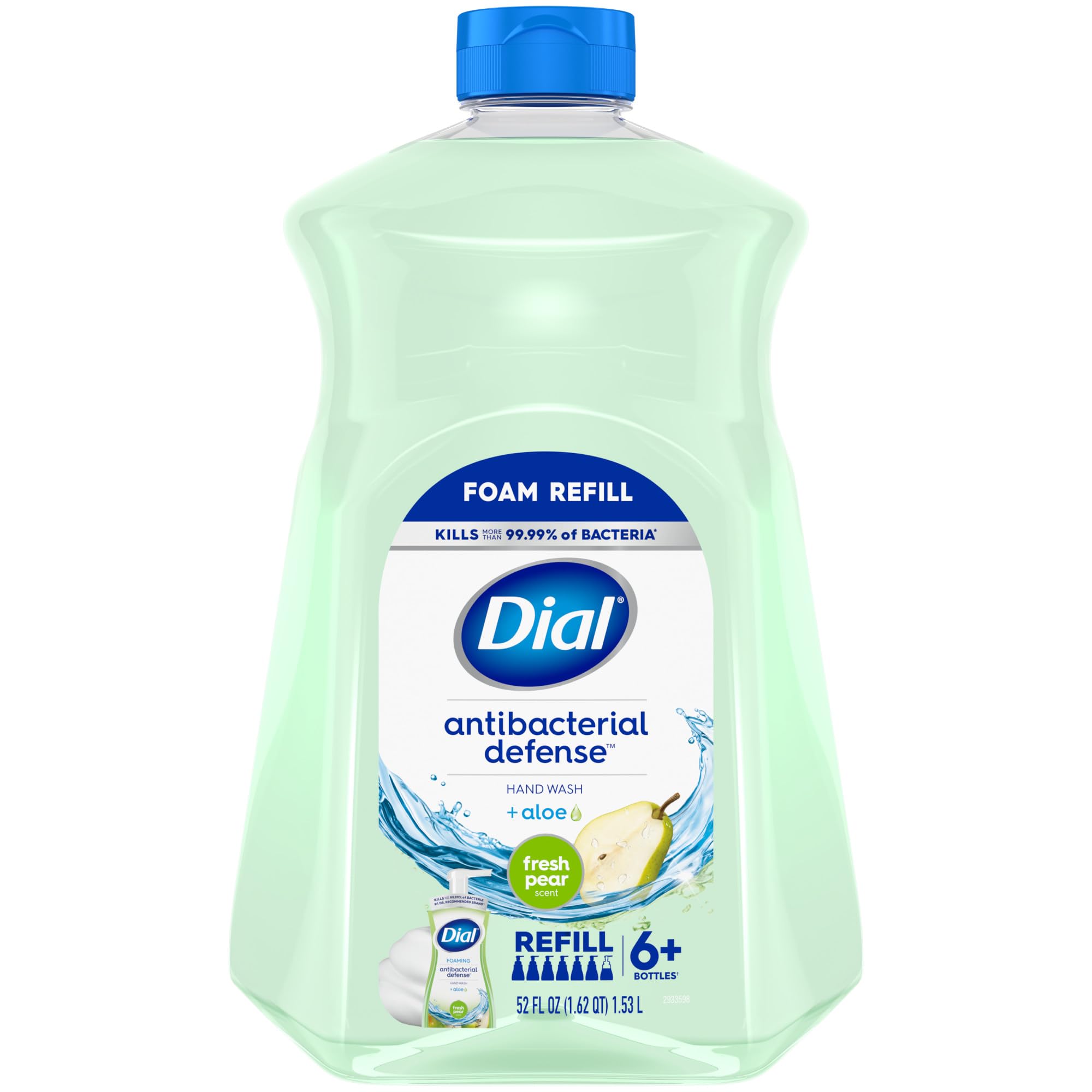 Dial De Recarga De Jabón De Manos Antibacteriano Fresh Pear, 1,5 L - Venta Internacional.