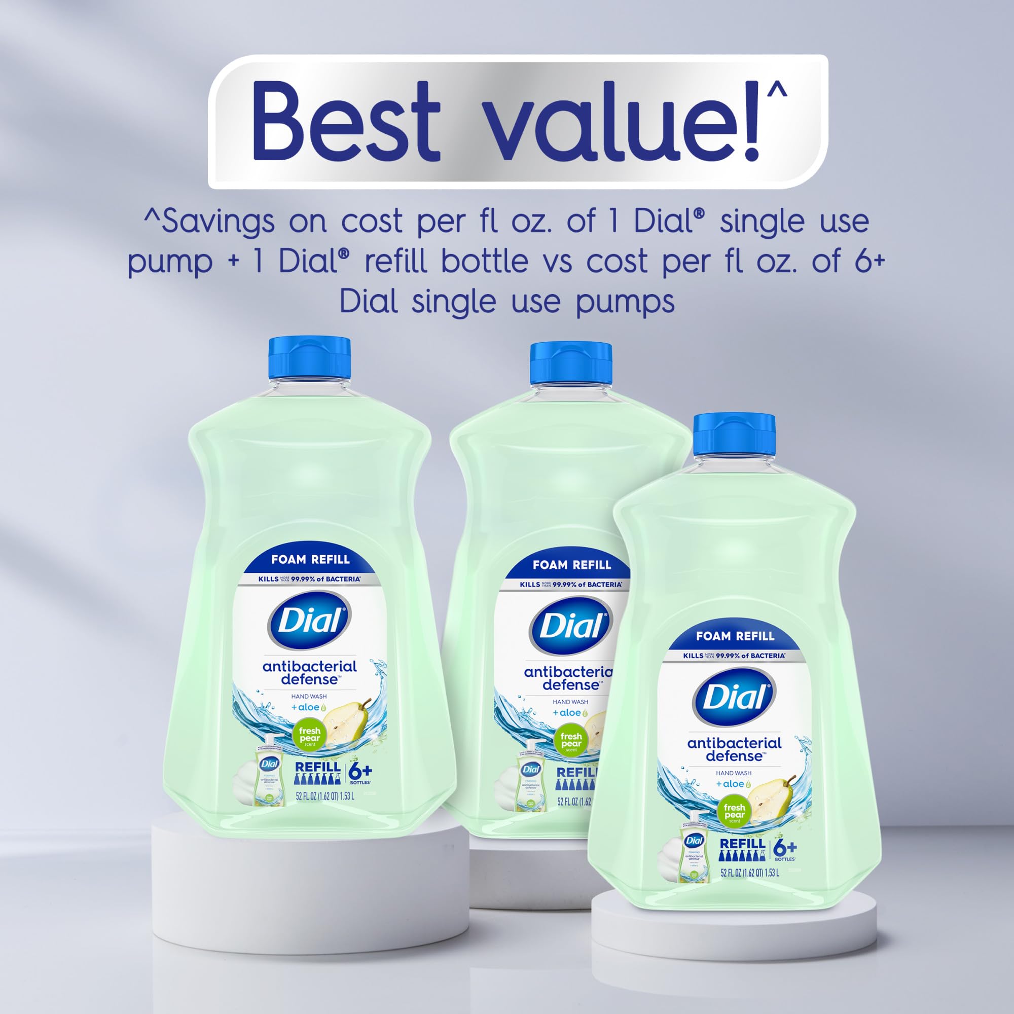 Foto 5 pulgar | Dial De Recarga De Jabón De Manos Antibacteriano Fresh Pear, 1,5 L (paquete De 2) - Venta Internacional.