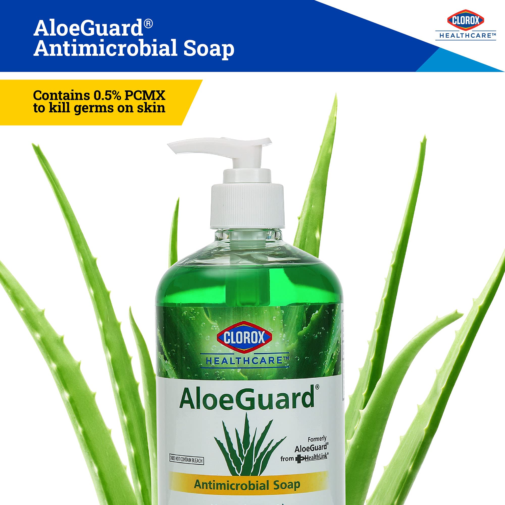 Foto 3 pulgar | Jabón De Manos Clorox Healthcare Aloeguard Aloe Vera 540ml X12 - Venta Internacional.