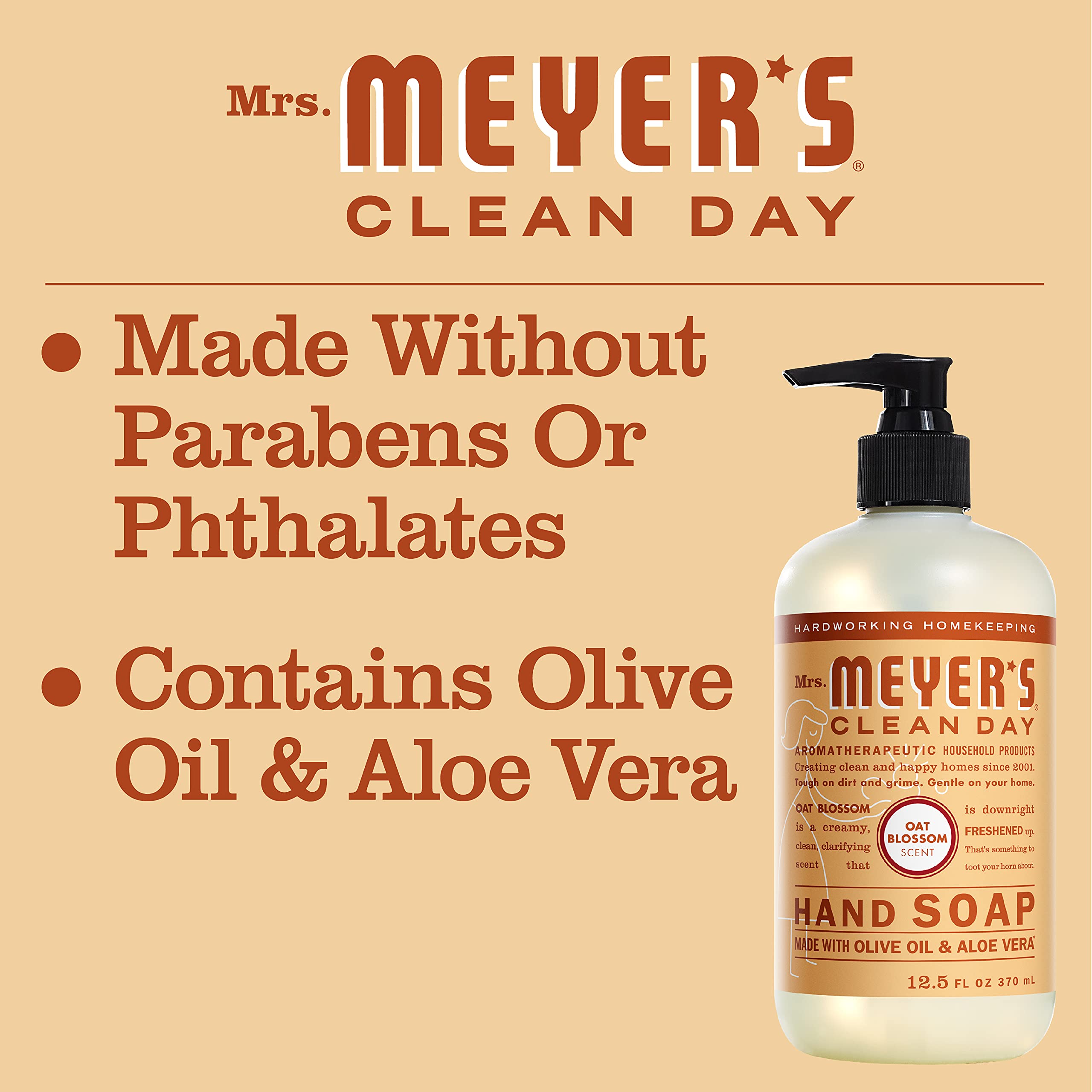 Foto 4 pulgar | Jabón De Manos Mrs. Meyer's Clean Day Oat Blossom 370 Ml, Paquete De 3 - Venta Internacional.