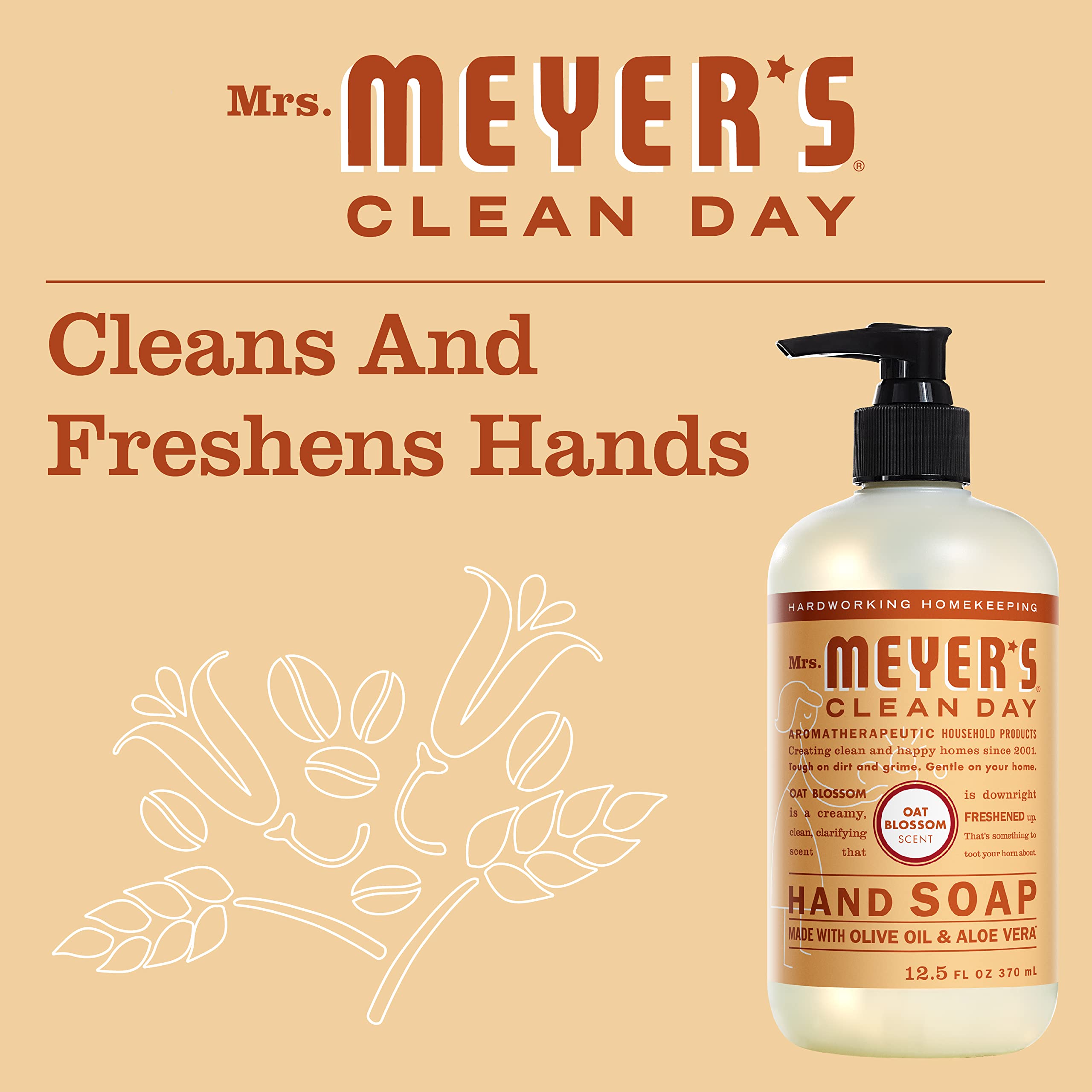 Foto 5 pulgar | Jabón De Manos Mrs. Meyer's Clean Day Oat Blossom 370 Ml, Paquete De 3 - Venta Internacional.