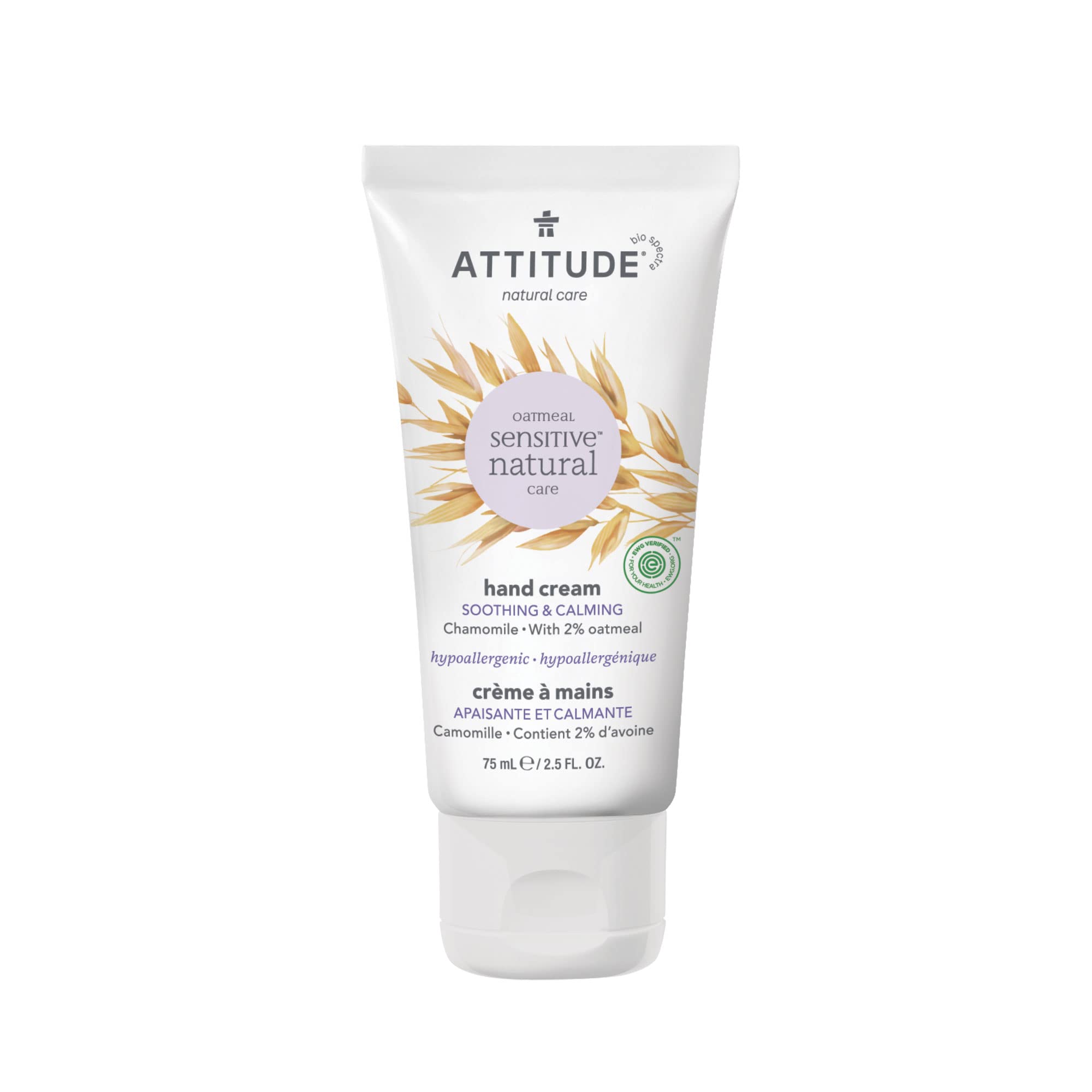 Crema De Manos Attitude Para Pieles Sensibles Con Avena 75 Ml Vegan - Venta Internacional.