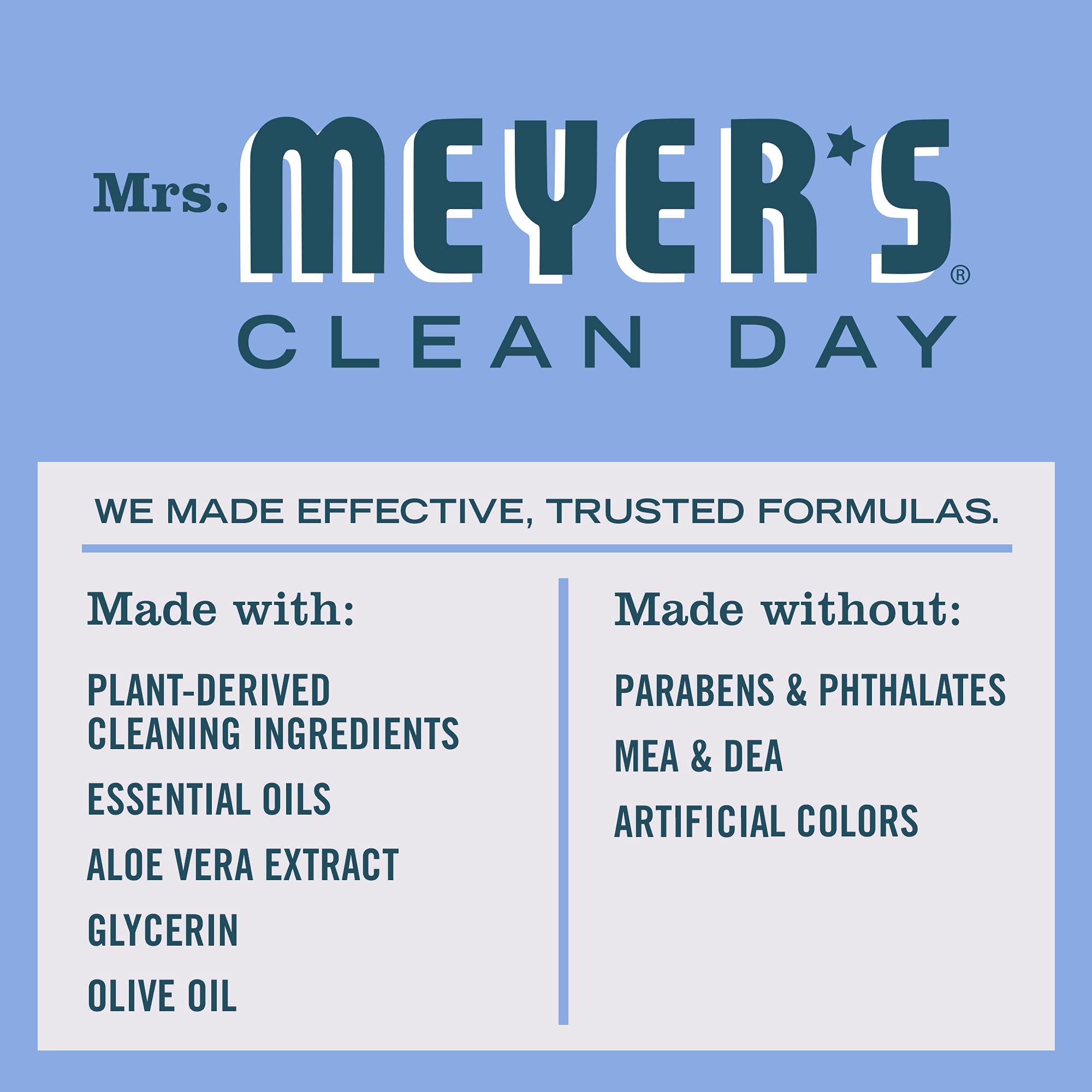Foto 5 | Jabón De Manos Mrs. Meyer's Clean Day Bluebell 370 Ml, Paquete De 6 - Venta Internacional.