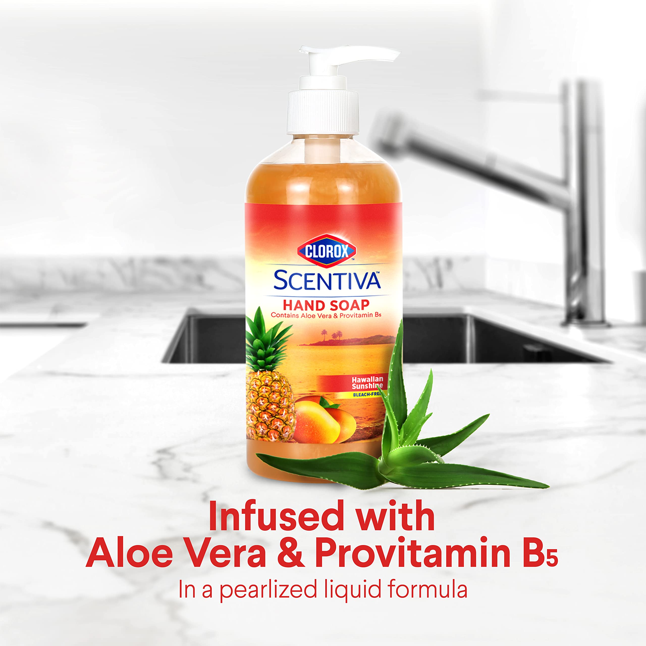 Foto 4 | Jabón Líquido Para Manos Clorox Scentiva 414 Ml Con Aloe Vera Y Provitamina B5 - Venta Internacional.