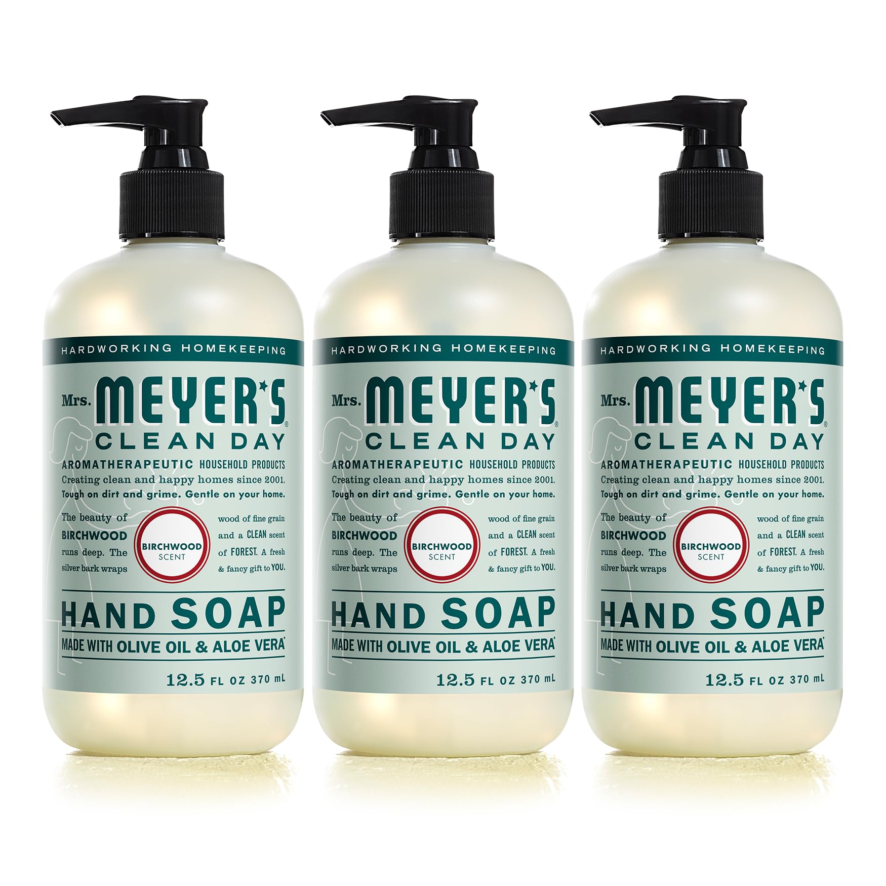 Jabón De Manos Mrs. Meyer's Clean Day Aromaterapéutico 370 Ml, Paquete De 3 - Venta Internacional.