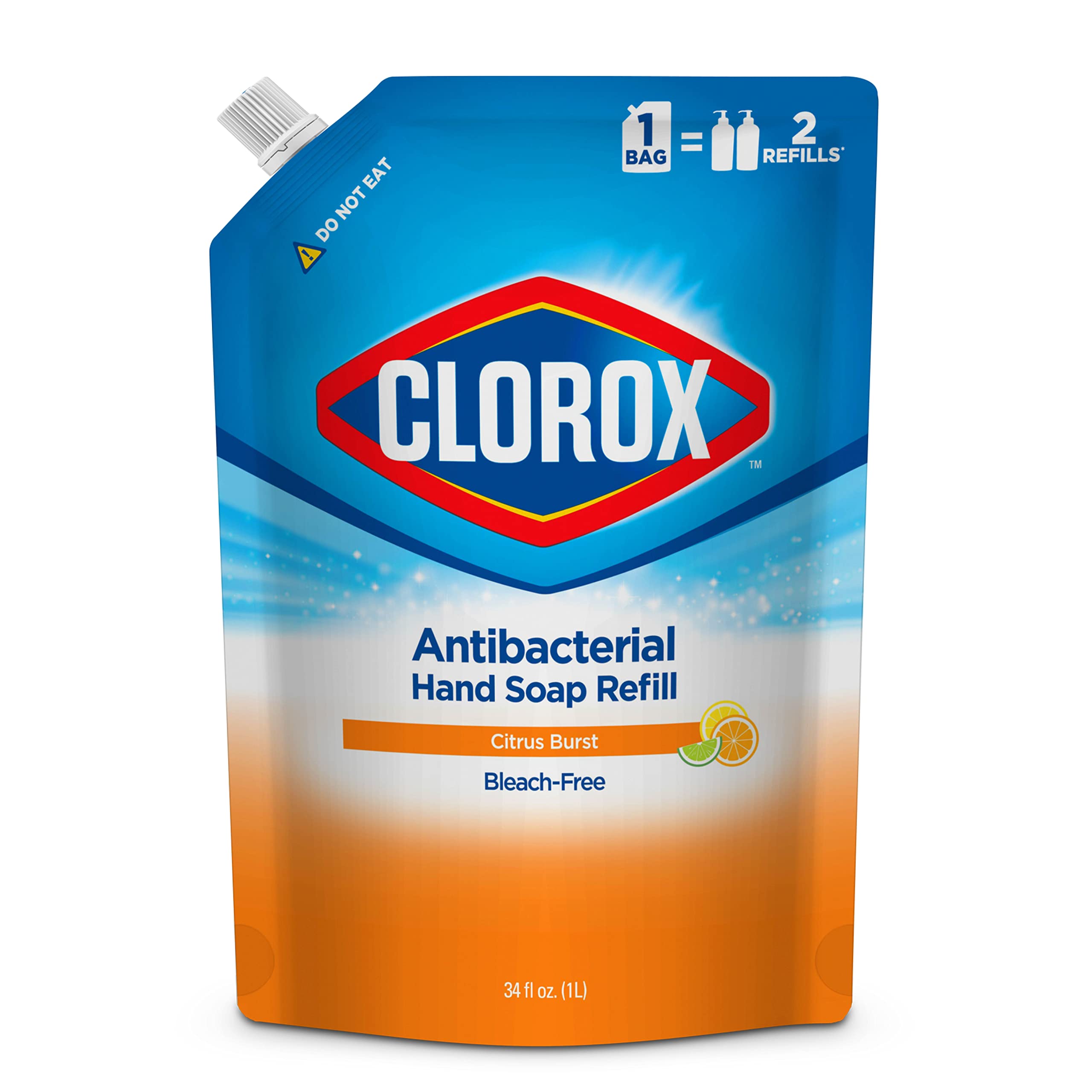 Foto 2 pulgar | Recambio De Jabón De Manos Clorox Antibacterial 1l Citrus Burst Scent - Venta Internacional.