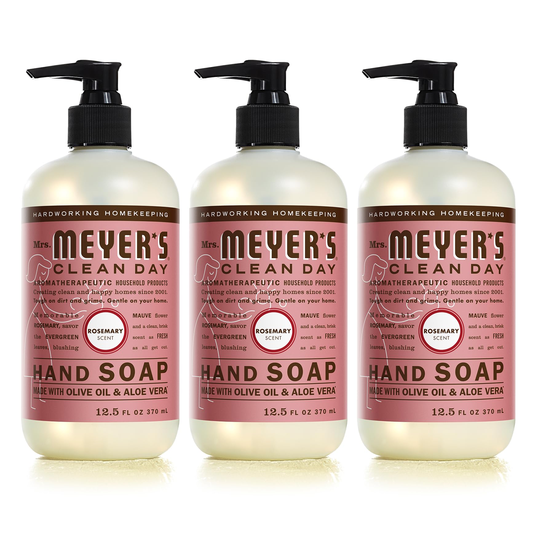 Jabón Líquido Para Manos Mrs. Meyer's Clean Day Rosemary 375 Ml (x3) - Venta Internacional.