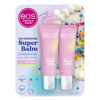 Foto 1 | Lip Balm Eos 24h Moisture Super Balm Tarta De Cumpleaños, 10 Ml, Paquete De 2 - Venta Internacional.