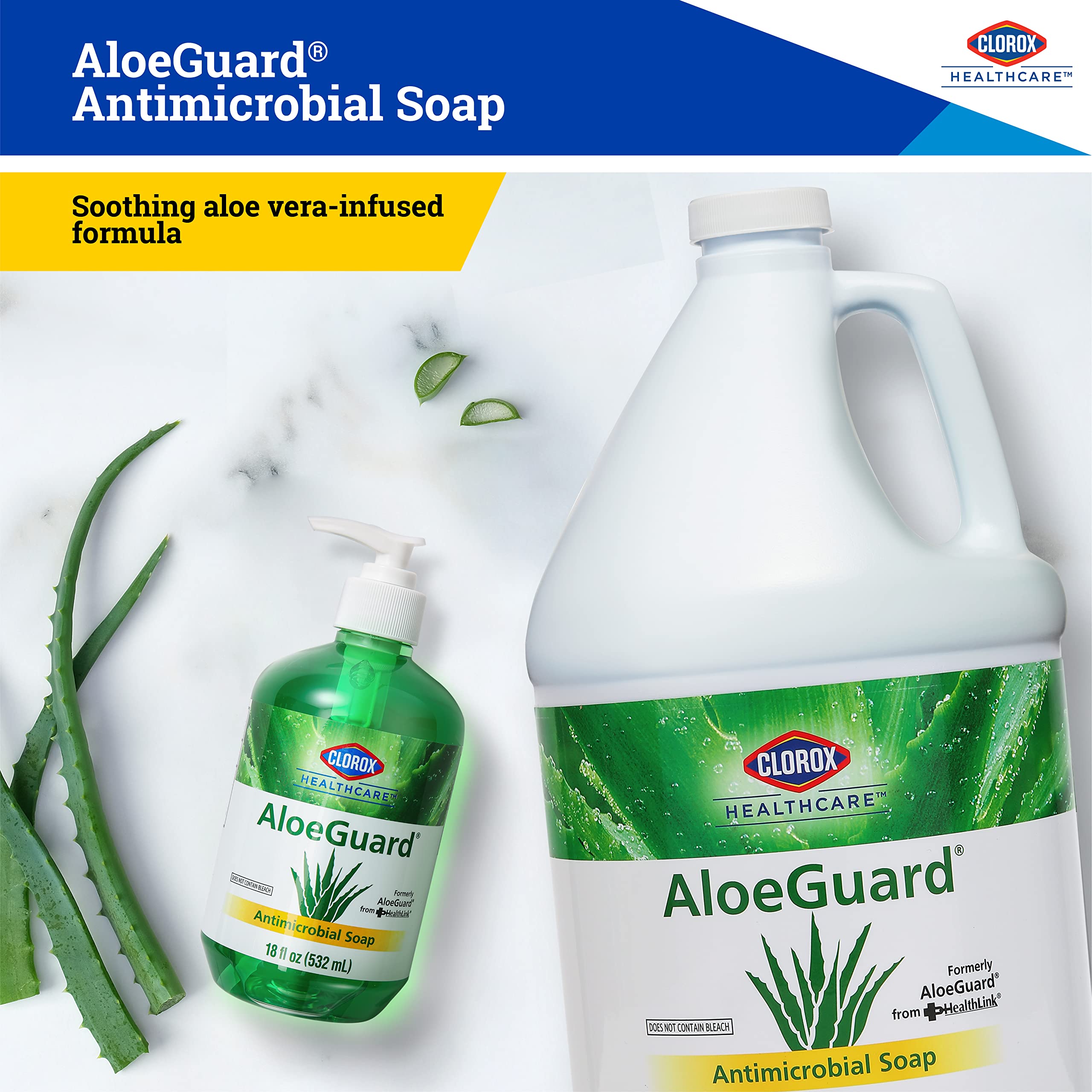 Foto 4 pulgar | Jabón Antimicrobiano Para Manos Clorox Healthcare Aloeguard 4l X4 - Venta Internacional.