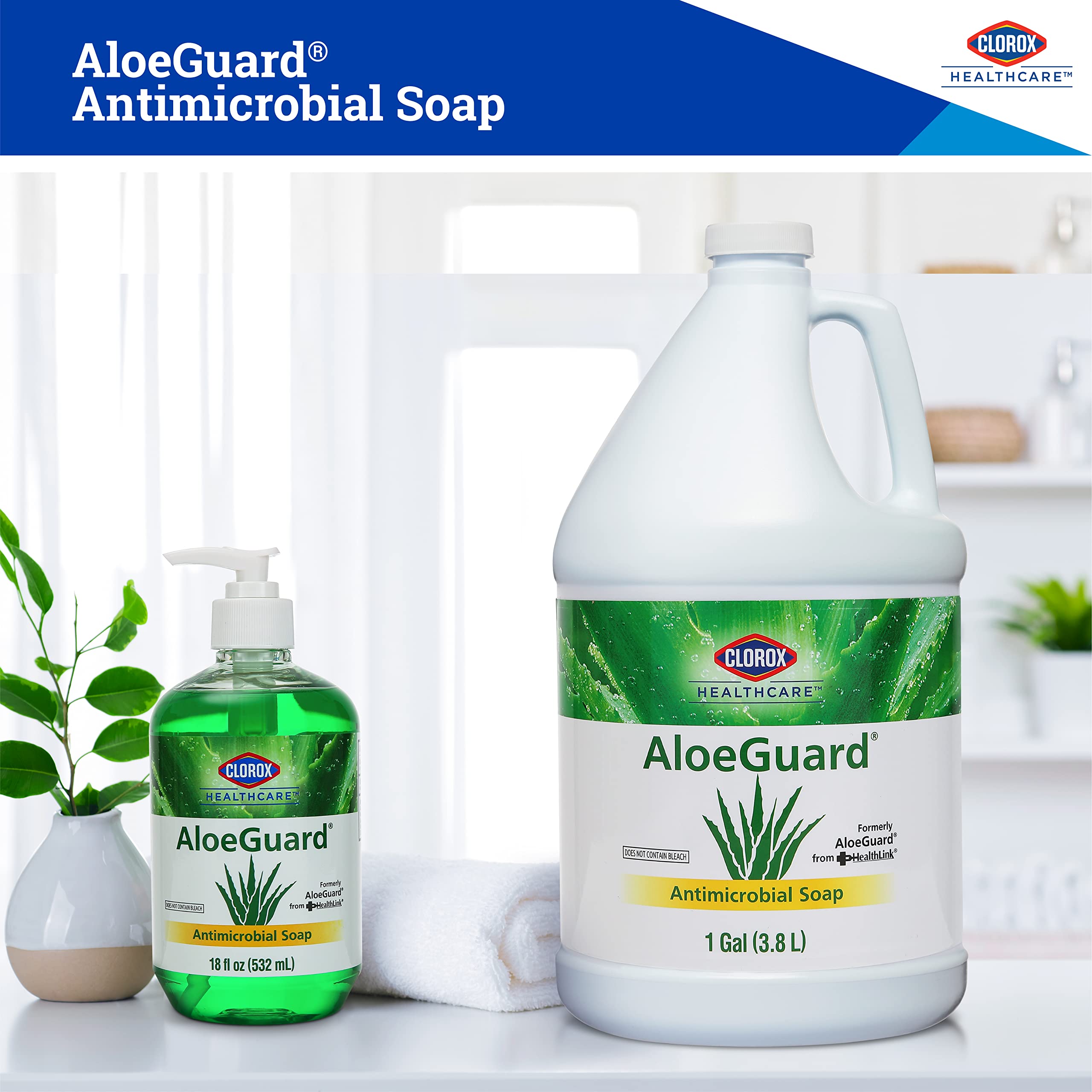 Foto 5 | Jabón Antimicrobiano Para Manos Clorox Healthcare Aloeguard 4l X4 - Venta Internacional.