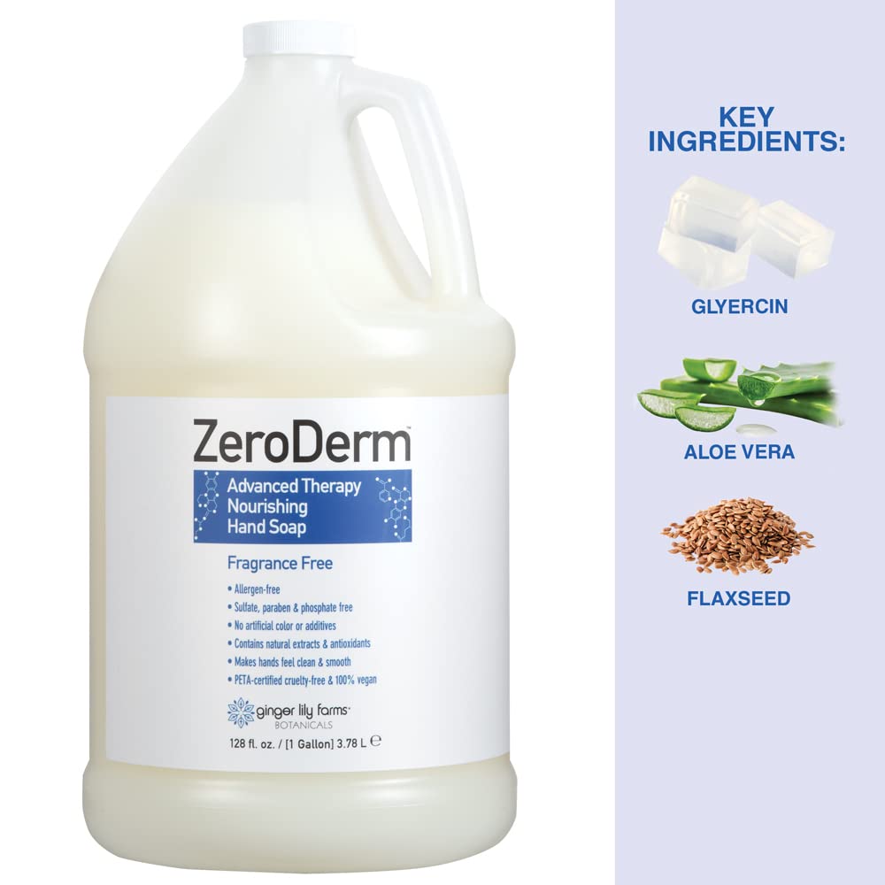 Foto 4 | Recambio De Jabón Líquido Para Manos Ginger Lily Farms Zeroderm 3.8l - Venta Internacional.