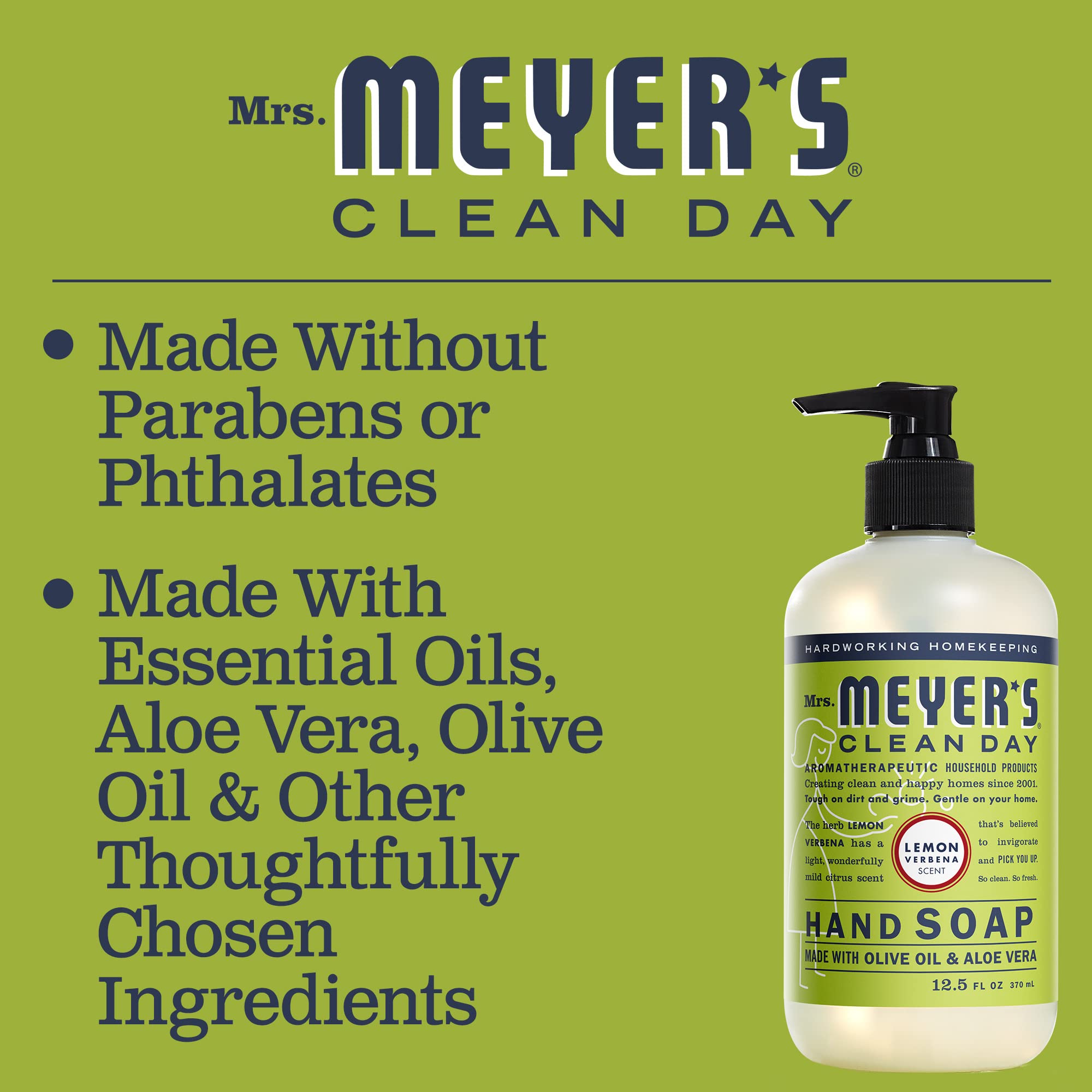 Foto 5 pulgar | Jabón Líquido Para Manos Mrs. Meyer's Clean Day Lemon Verbena 375 Ml - Venta Internacional.