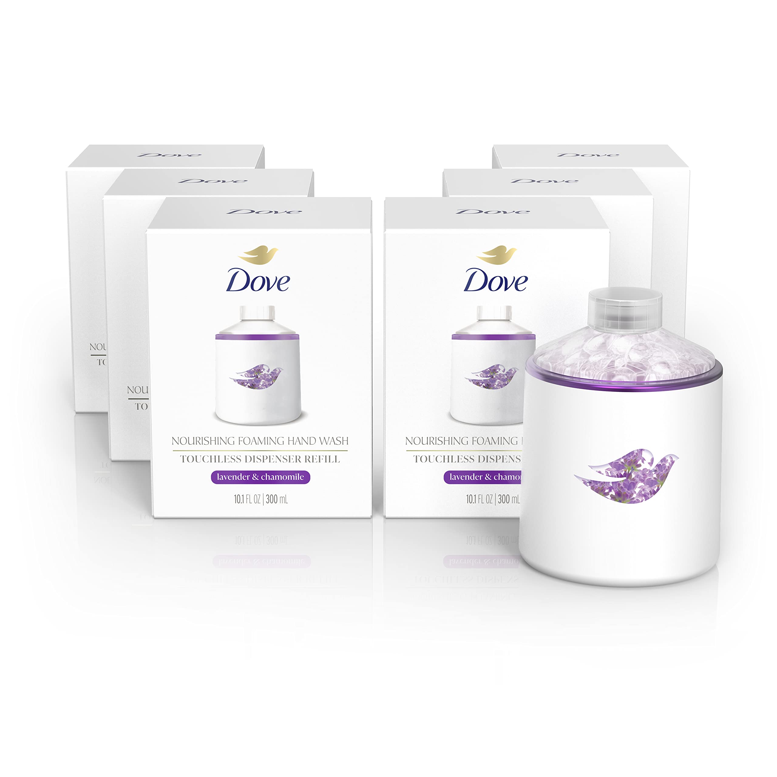 Foto 2 pulgar | Jabón Espumoso Para Manos Dove Nourishing Lavender Chamomile, 300 Ml X 6 - Venta Internacional.