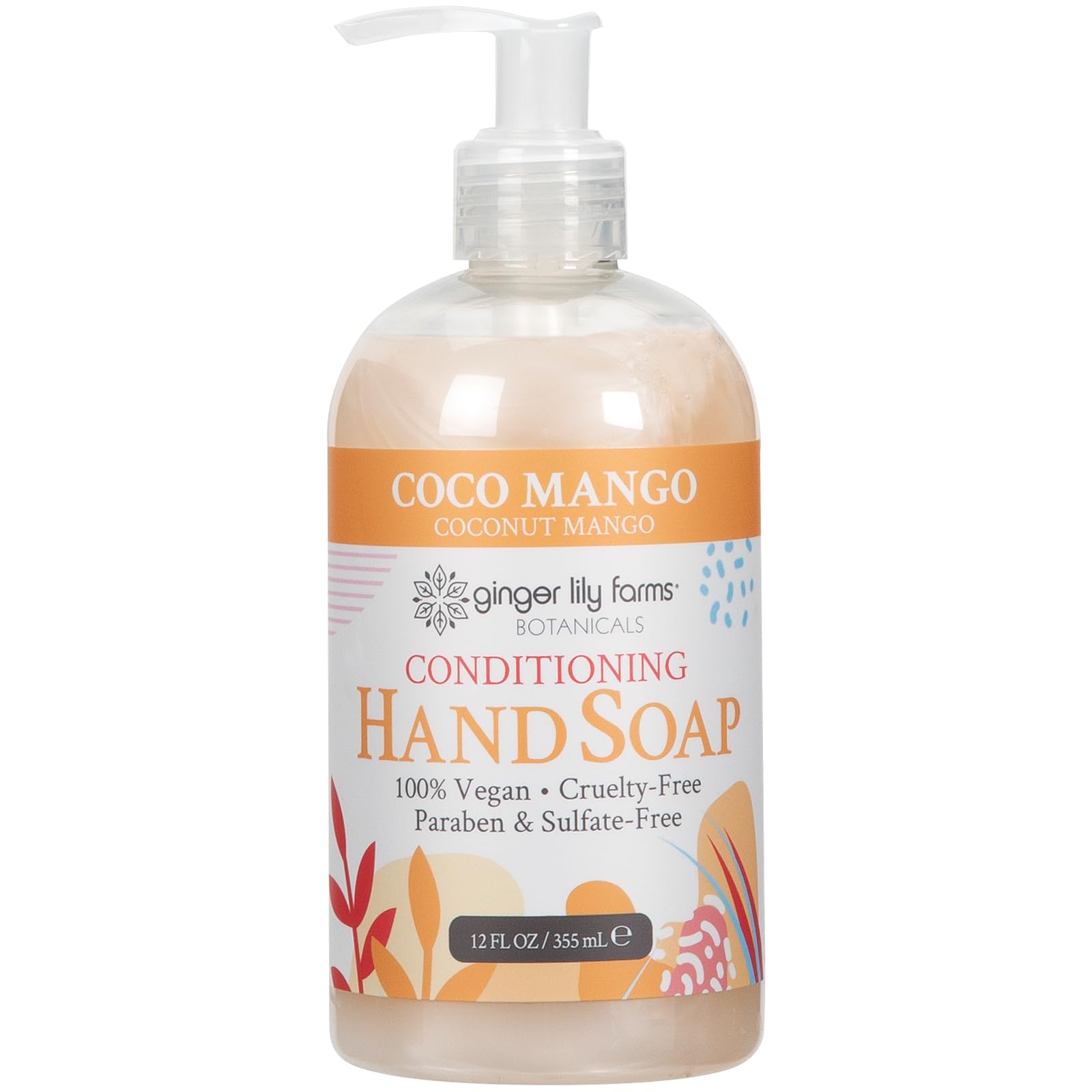 Jabón Líquido Para Manos Ginger Lily Farms Coco Mango 360ml - Venta Internacional.