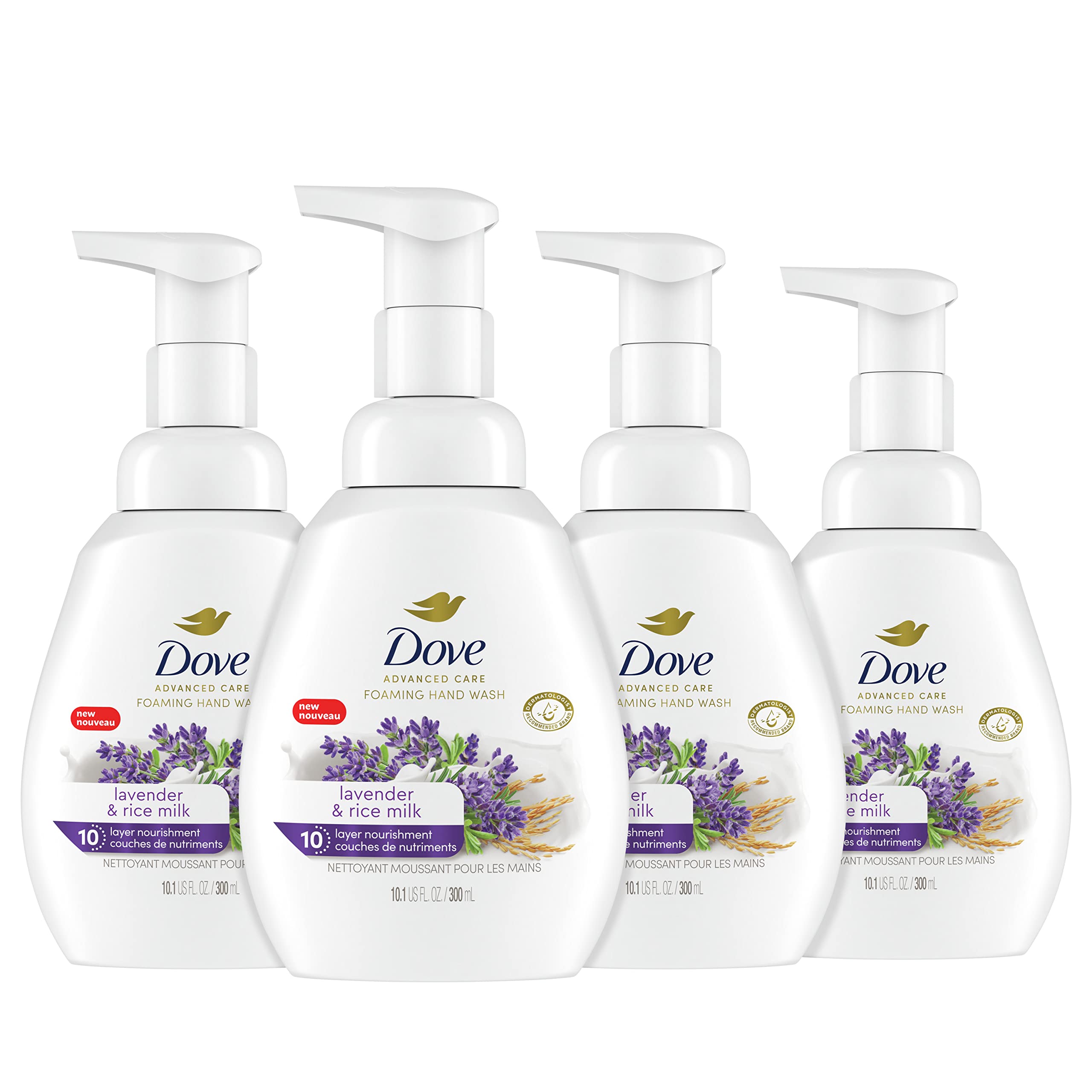 Foto 2 pulgar | Jabón Espumoso Para Manos Dove, Leche De Lavanda Y Arroz, 300 Ml, Paquete De 4 - Venta Internacional.