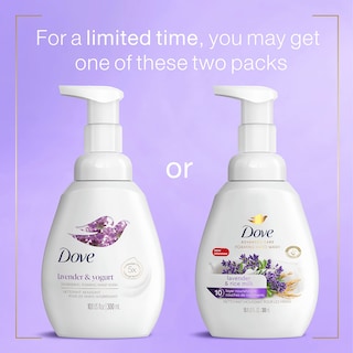 Foto 2 | Jabón Espumoso Para Manos Dove, Leche De Lavanda Y Arroz, 300 Ml, Paquete De 4 - Venta Internacional.