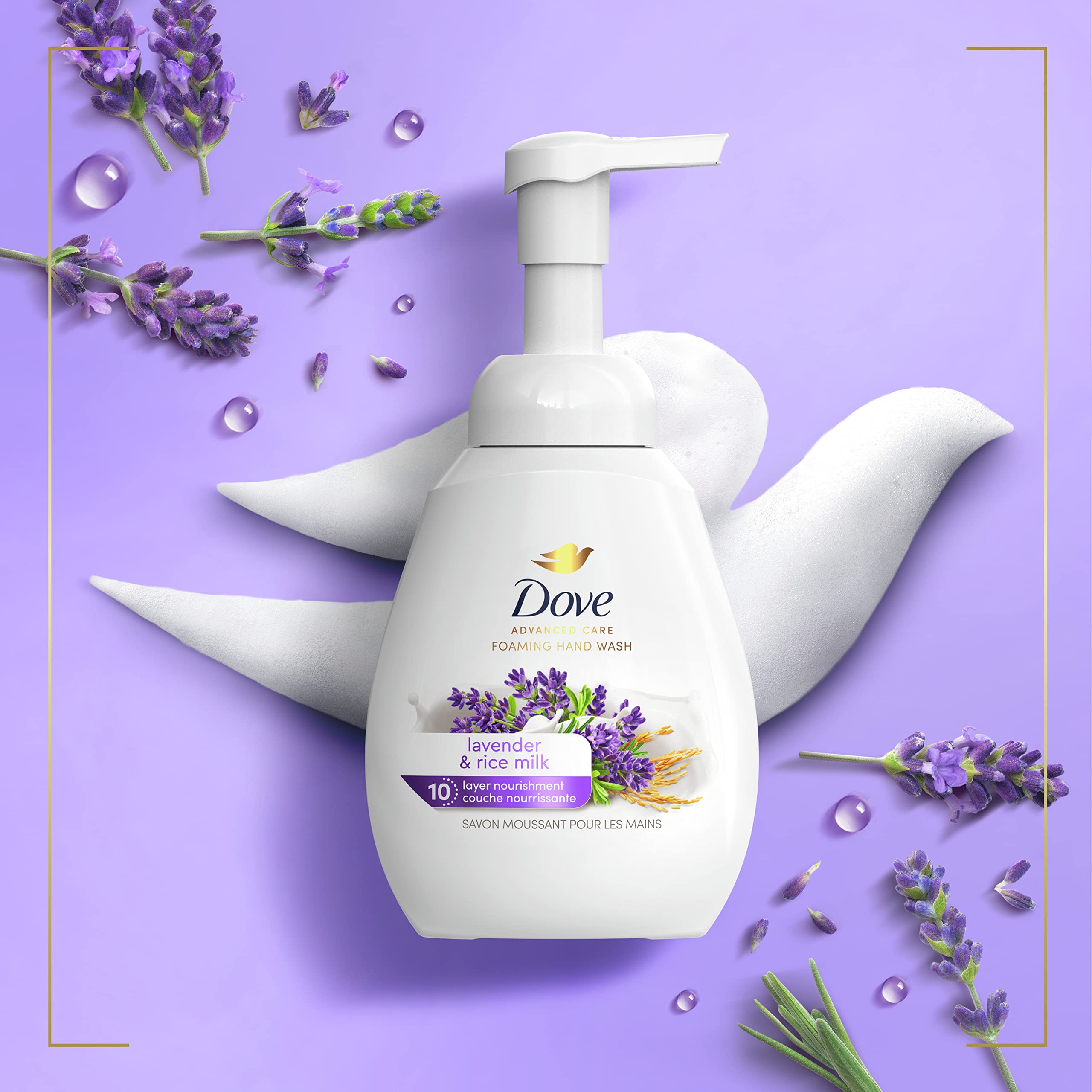 Foto 7 pulgar | Jabón Espumoso Para Manos Dove, Leche De Lavanda Y Arroz, 300 Ml, Paquete De 4 - Venta Internacional.