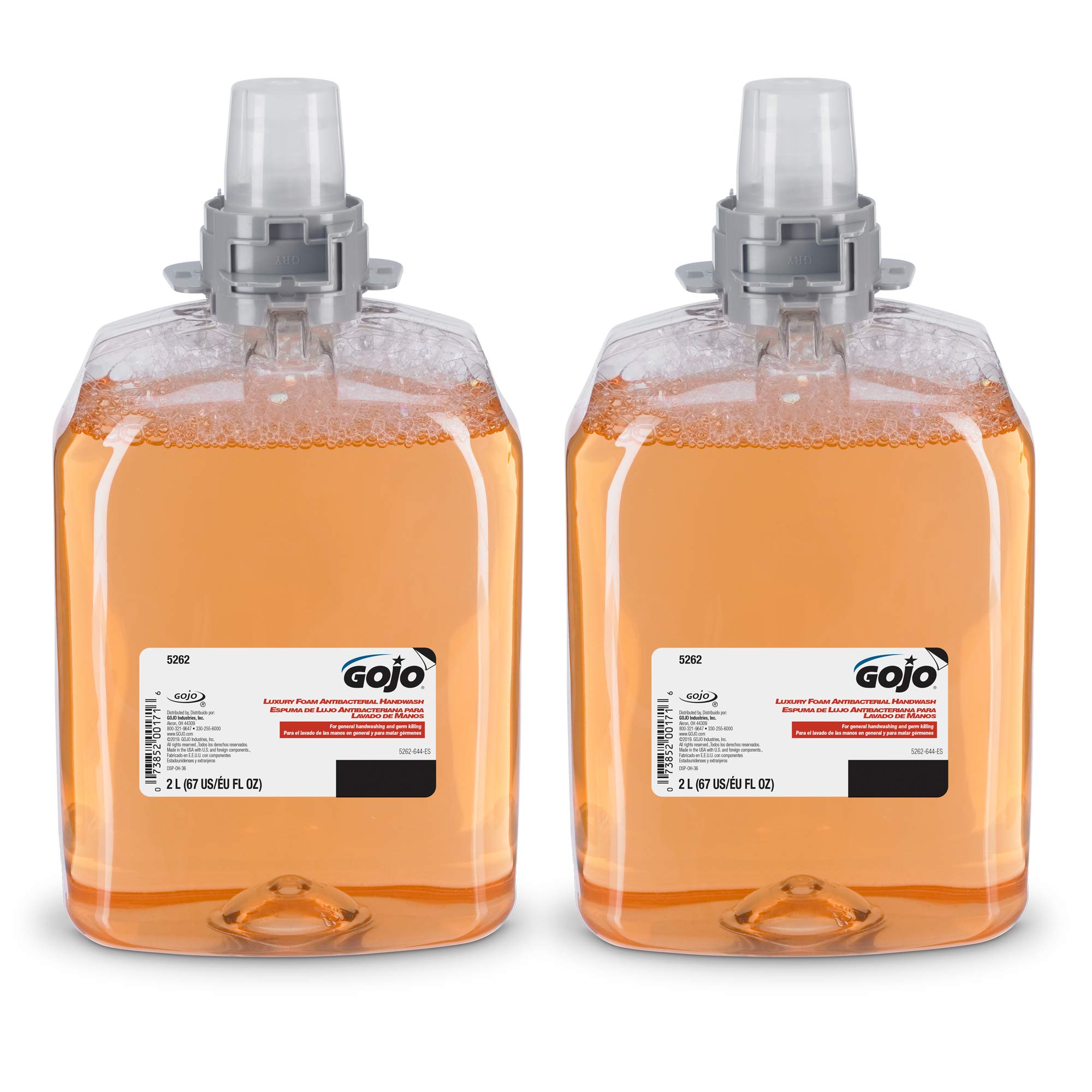 Foto 2 pulgar | Recambio De Jabón De Manos Gojo Luxury Foam Antibacterial 2000 Ml (x2) - Venta Internacional.
