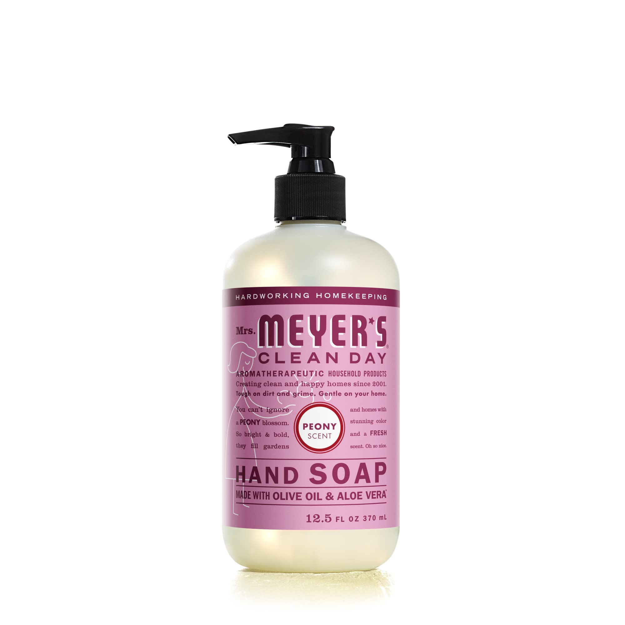 Jabón De Manos Mrs. Meyer's Clean Day Peony 370 Ml Con Aceites Esenciales - Venta Internacional.