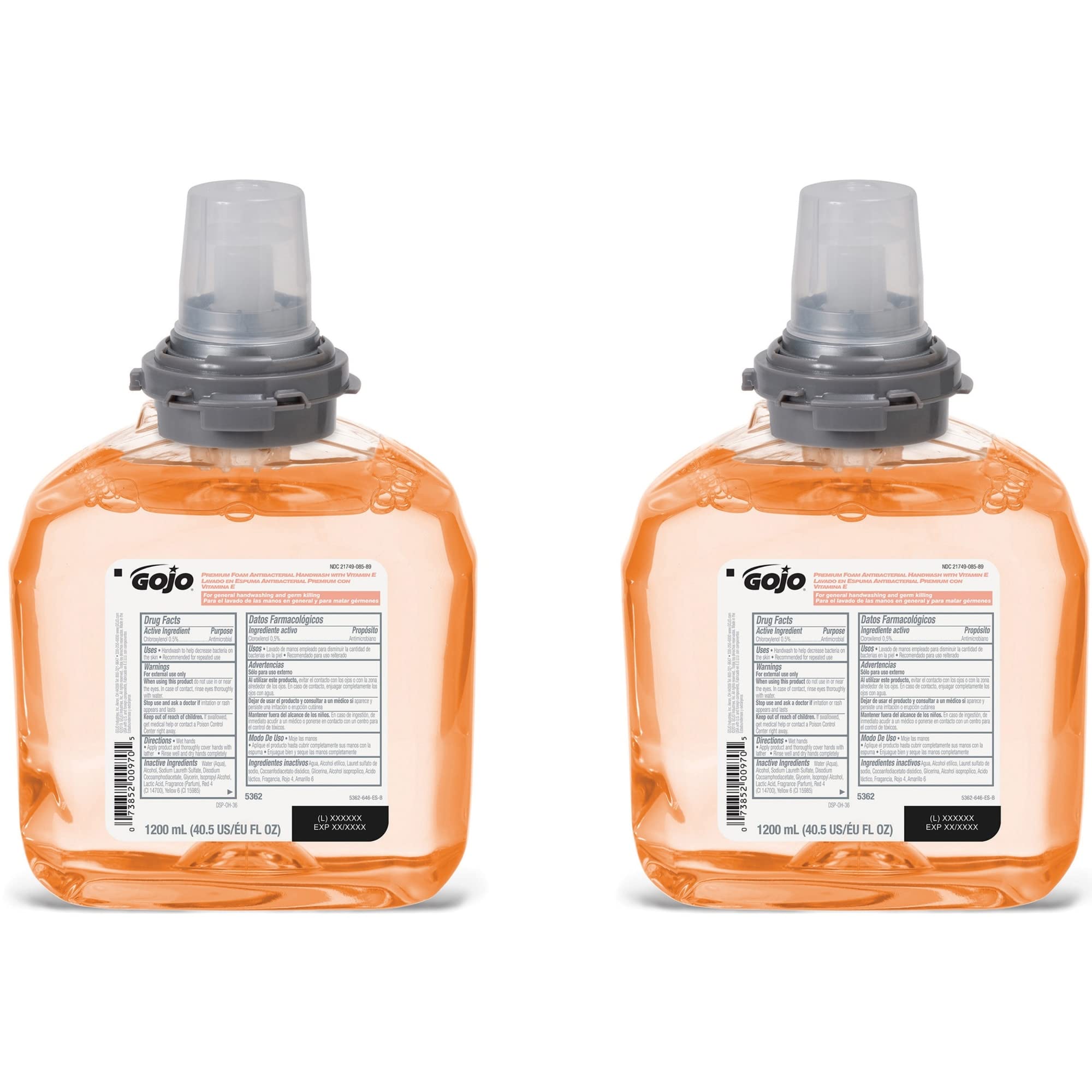 Foto 7 pulgar | Recambios De Jabón En Espuma Para Manos Gojo Tfx Premium 1200 Ml (paquete De 2) - Venta Internacional.