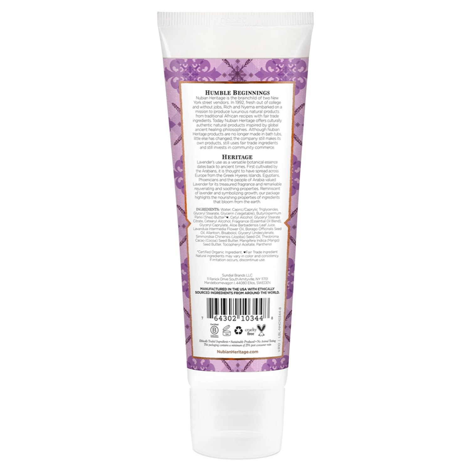Foto 3 pulgar | Crema De Manos Nubian Heritage Lavender & Wildflowers 120 Ml Con Vitamina E - Venta Internacional.