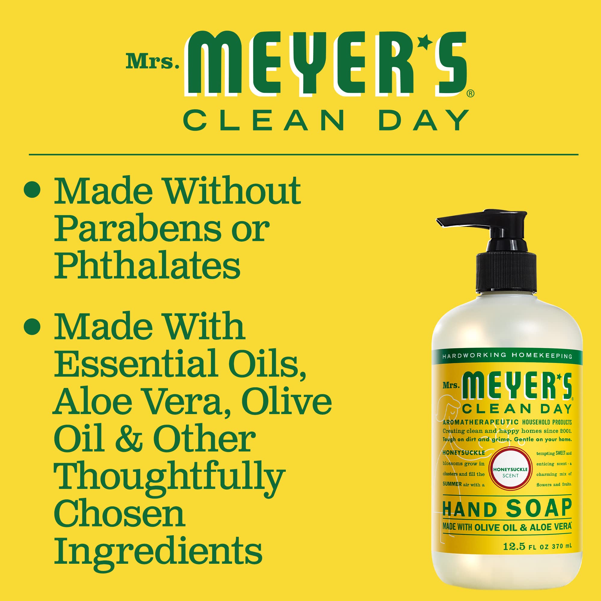 Foto 5 pulgar | Jabón De Manos Mrs. Meyer's Clean Day Honeysuckle 370 Ml, Paquete De 3 - Venta Internacional.