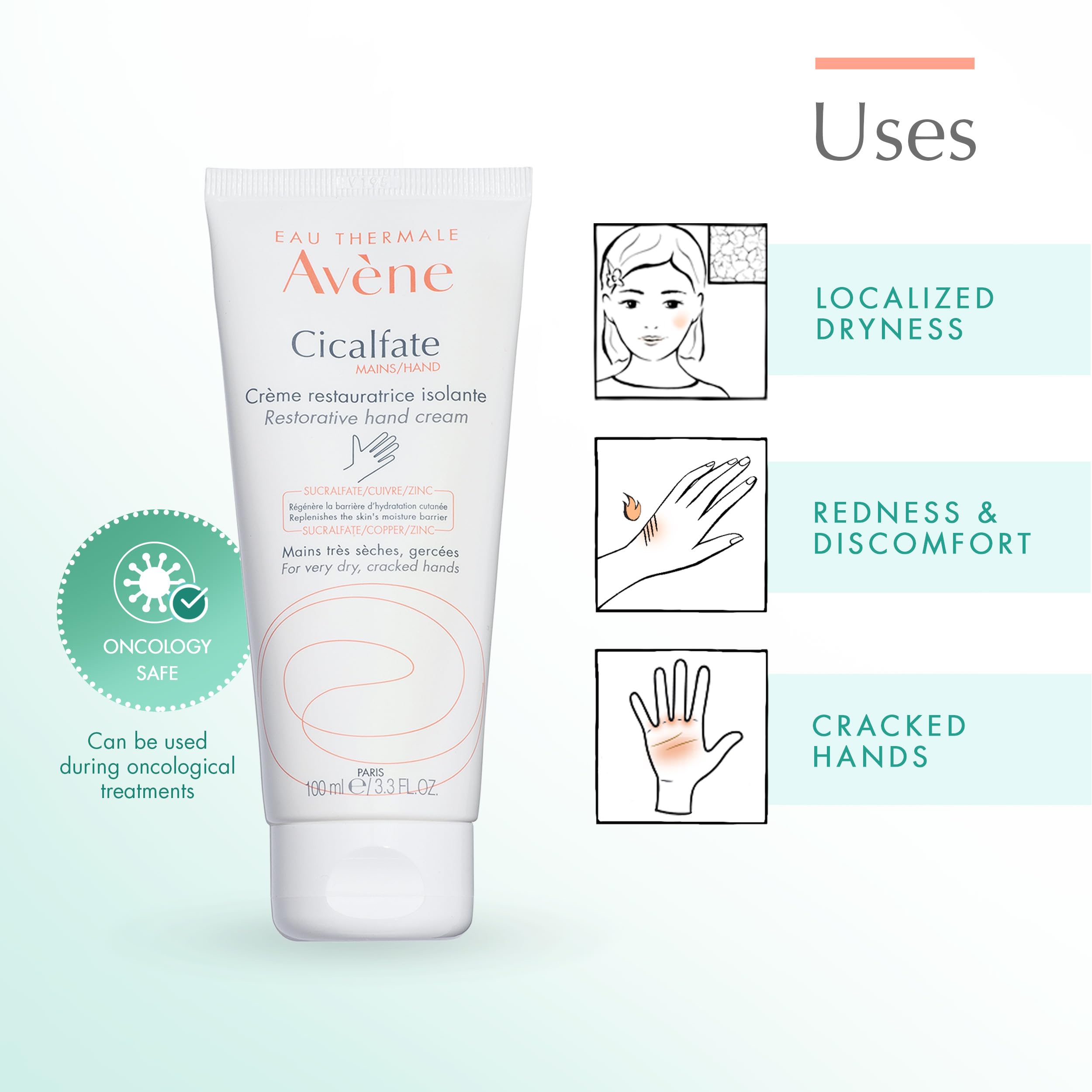 Foto 6 pulgar | Crema De Manos Eau Thermale Avène Cicalfate Hands 100ml - Venta Internacional.