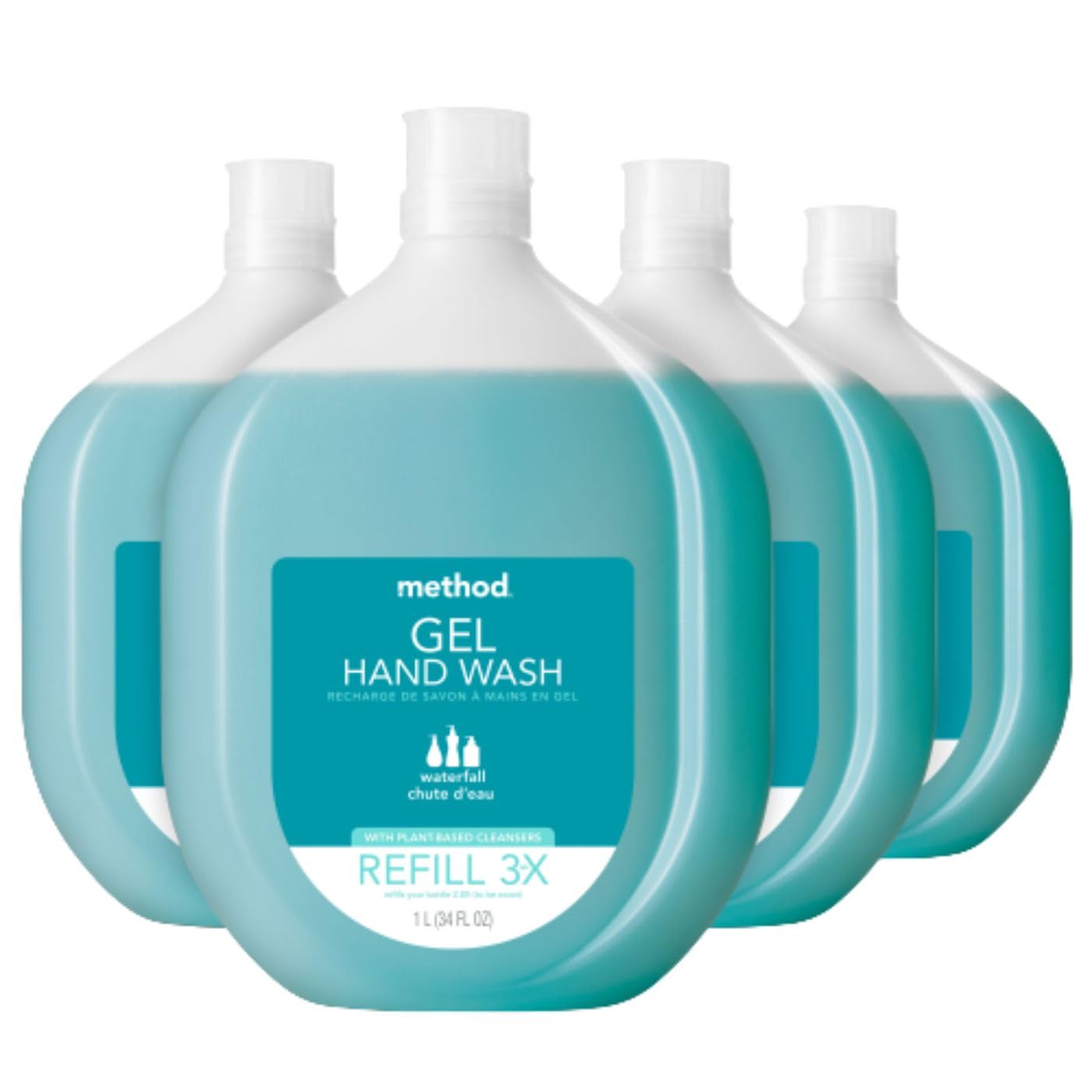 Jabón De Manos En Gel Refill Method Waterfall, 1 L (paquete De 4) - Venta Internacional.