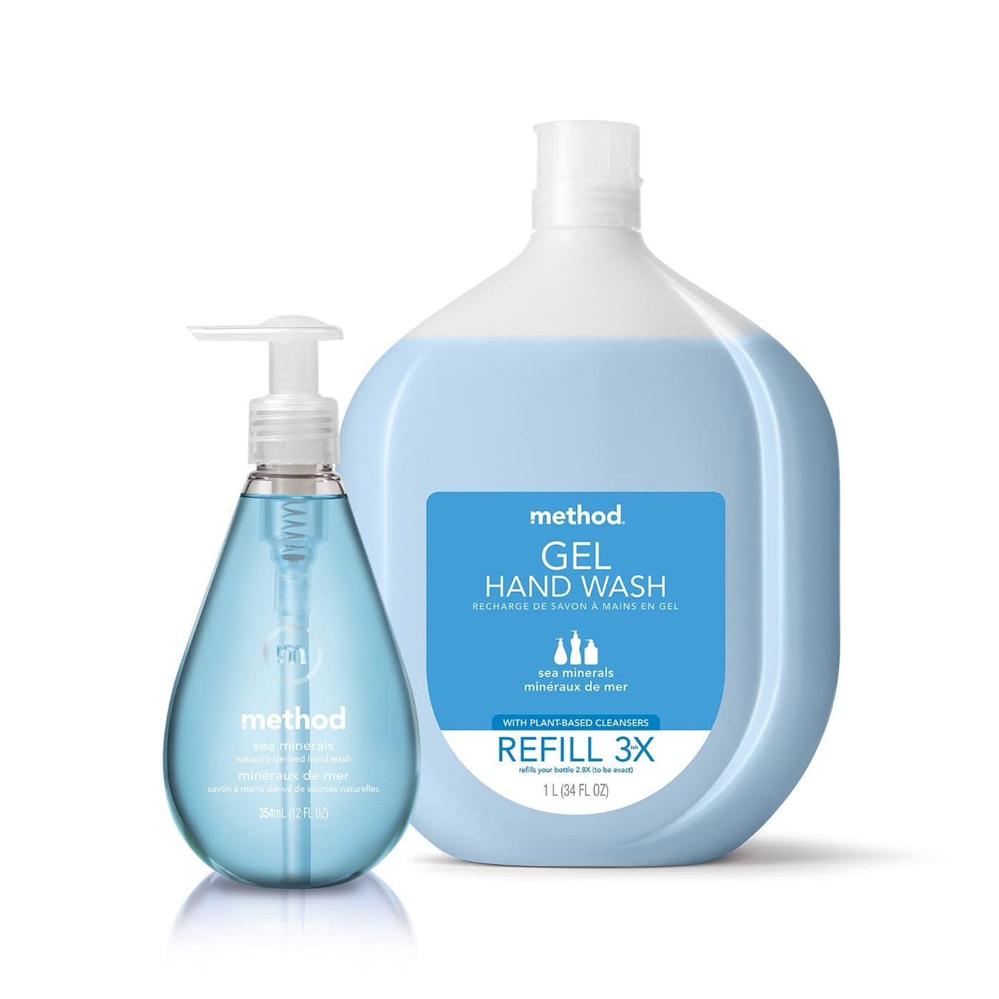 Foto 7 | Jabón De Manos En Gel Refill Method Waterfall, 1 L (paquete De 4) - Venta Internacional.