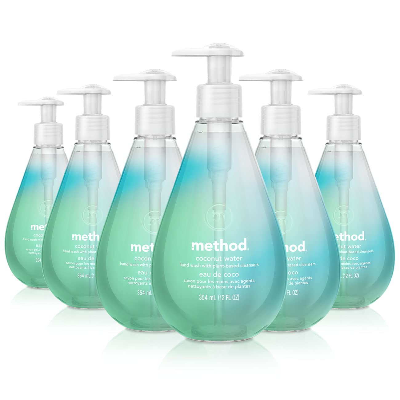 Foto 2 pulgar | Hand Wash Method En Gel Con Agua De Coco, 360 Ml, Paquete De 6 Unidades, Biodegradable - Venta Internacional.