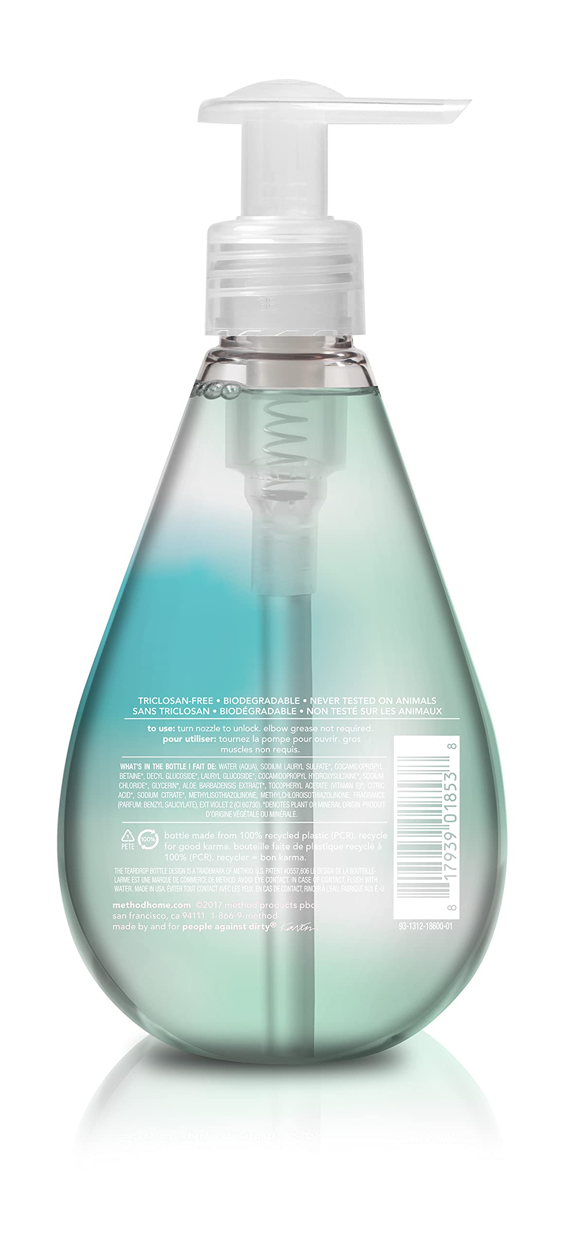 Foto 3 pulgar | Hand Wash Method En Gel Con Agua De Coco, 360 Ml, Paquete De 6 Unidades, Biodegradable - Venta Internacional.