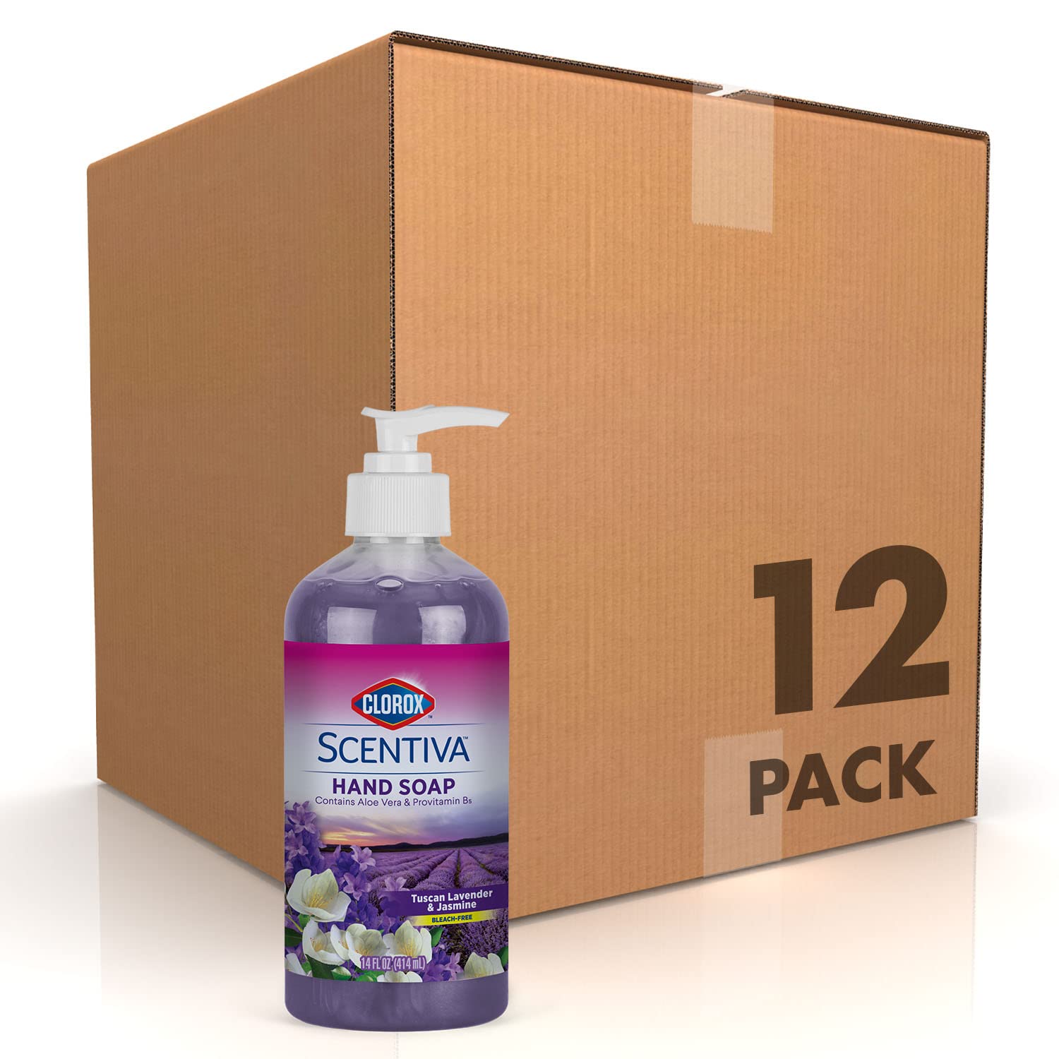 Foto 1 | Jabón Líquido Para Manos Clorox Scentiva Tuscan Lavender 414 Ml, Paquete De 12 - Venta Internacional.