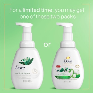 Foto 2 | Jabón Espumoso Para Manos Dove Con Aloe Y Eucalipto, 300 Ml, 4 Unidades - Venta Internacional.