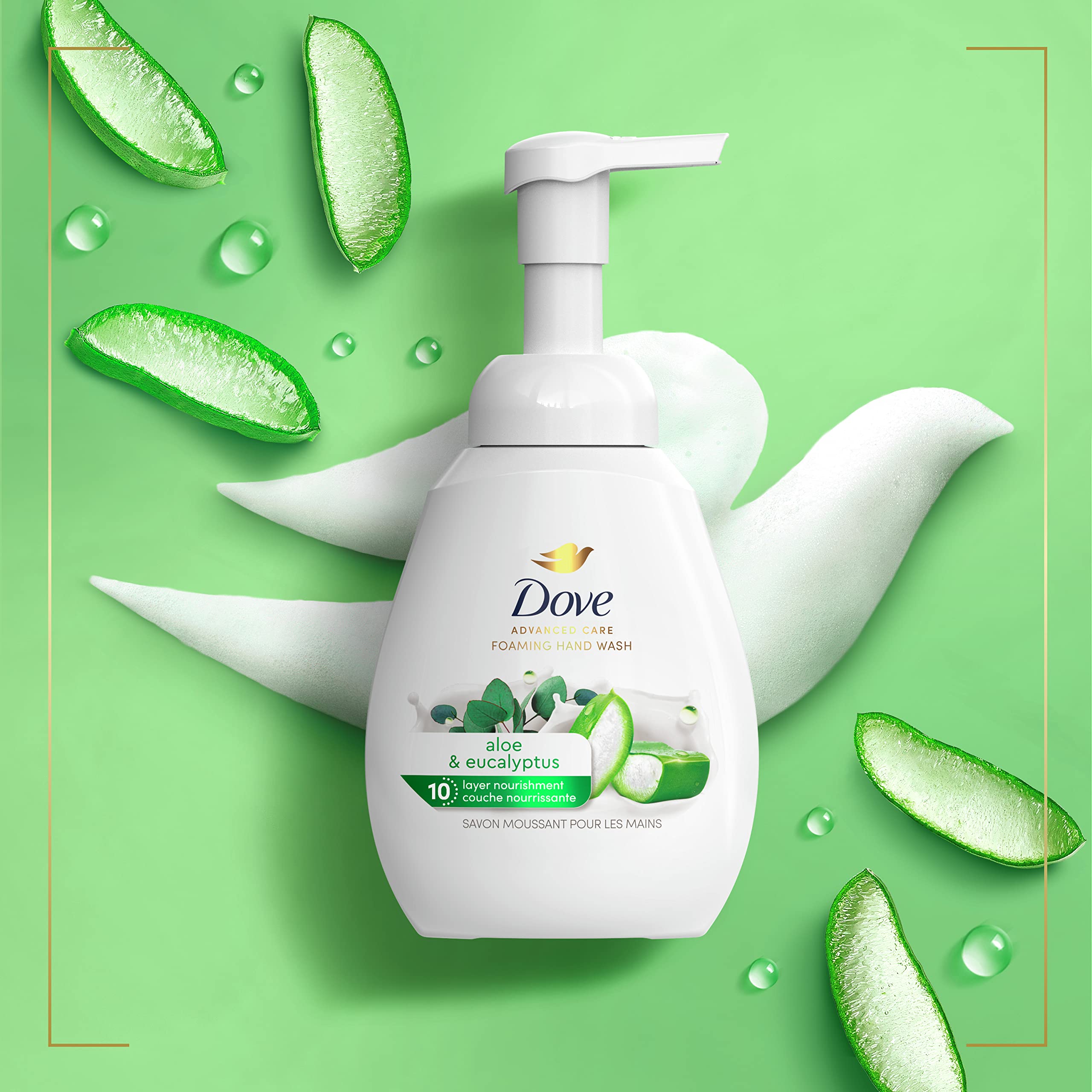 Foto 7 pulgar | Jabón Espumoso Para Manos Dove Con Aloe Y Eucalipto, 300 Ml, 4 Unidades - Venta Internacional.