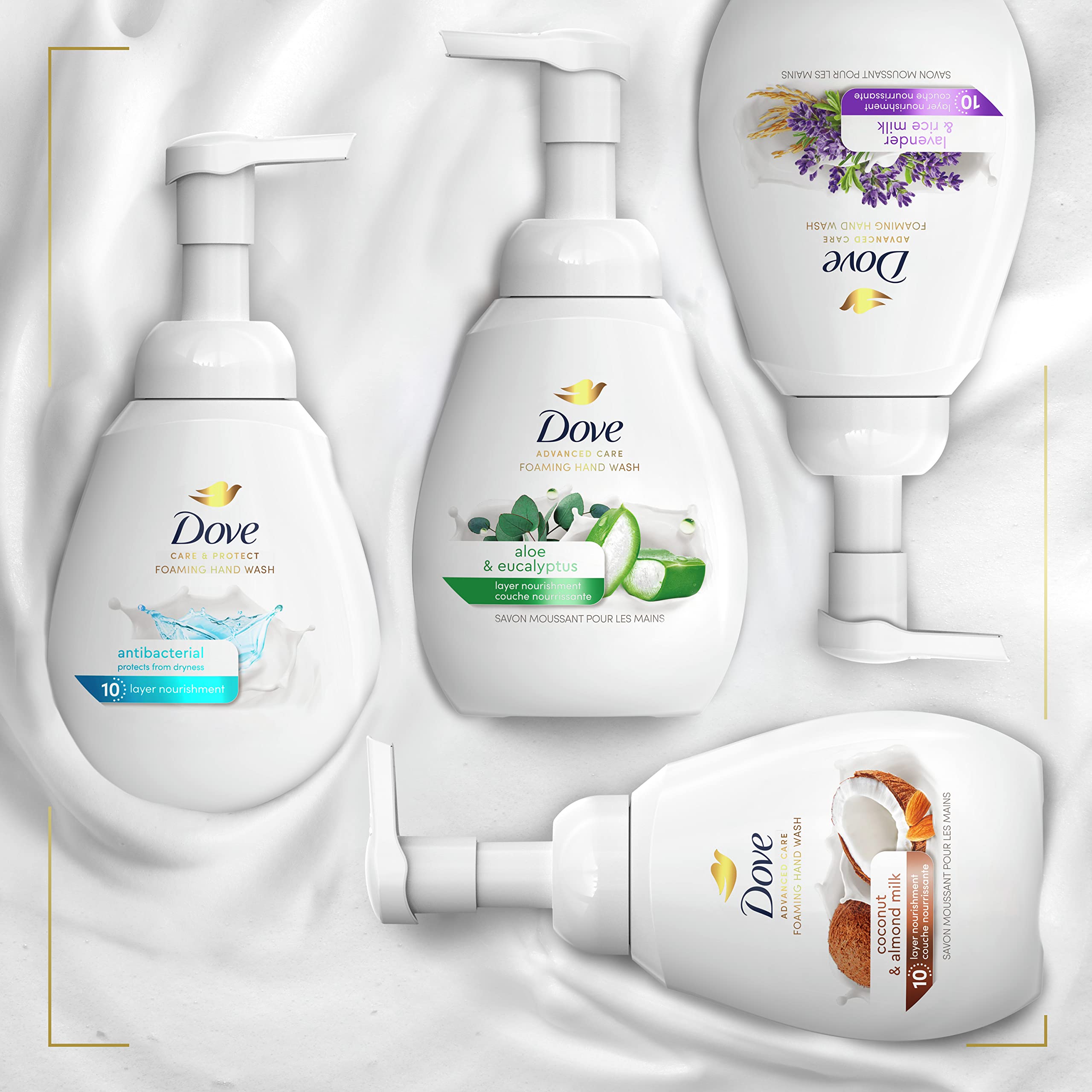 Foto 7 | Jabón Espumoso Para Manos Dove Con Aloe Y Eucalipto, 300 Ml, 4 Unidades - Venta Internacional.