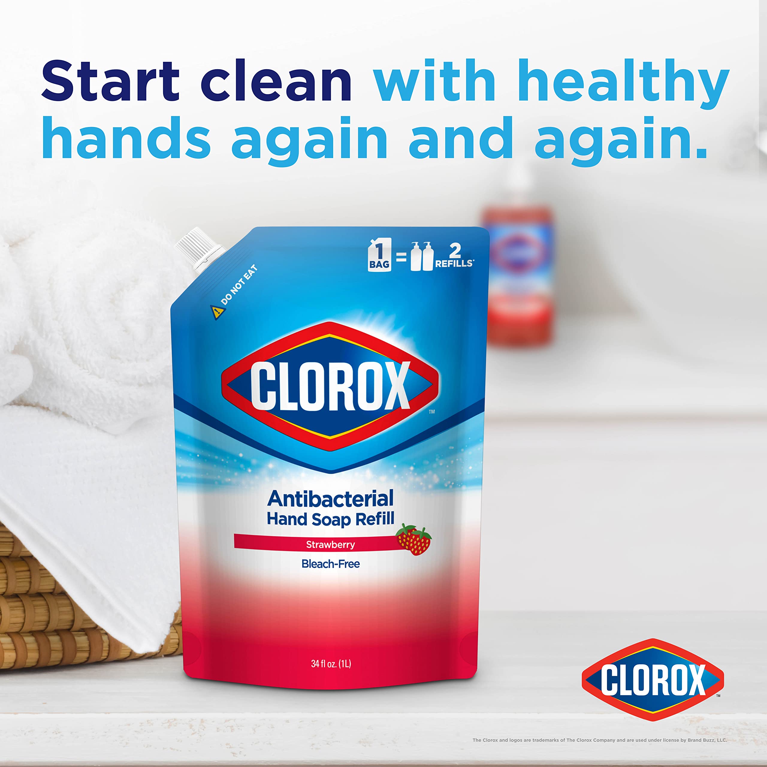 Foto 4 pulgar | Recambio De Jabón Líquido Para Manos Clorox, 1 Litro, Aroma A Fresa - Venta Internacional.