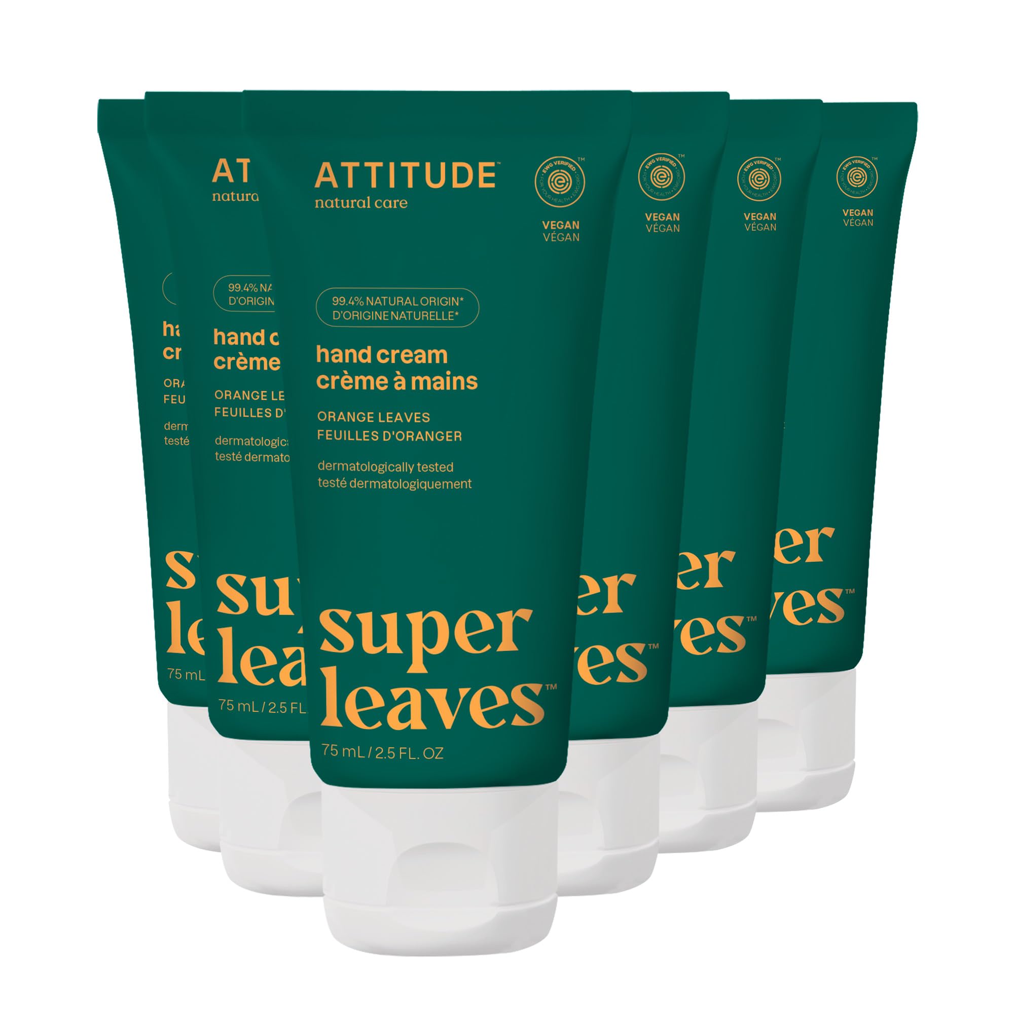 Foto 2 pulgar | Crema De Manos Attitude Ewg Verified Vegan 75 Ml Orange Leaves - Venta Internacional.
